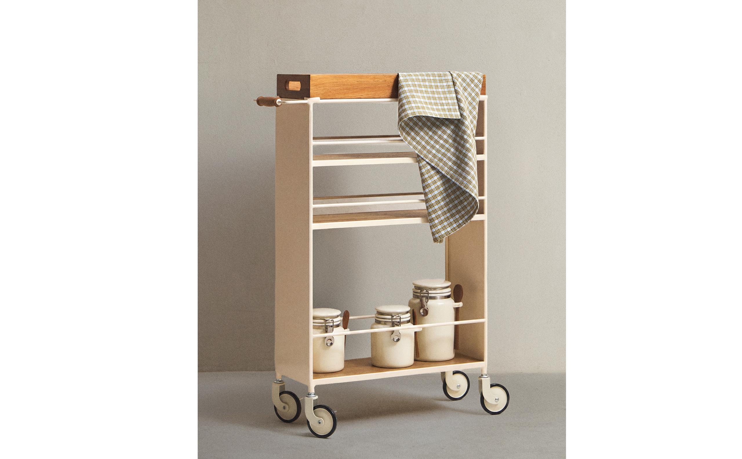 METAL AND WOOD STORAGE CART | Zara Home United States of America