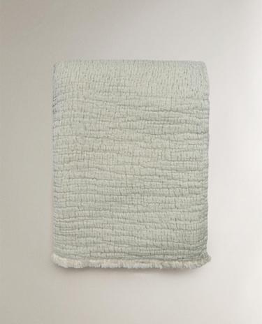 TEXTURED JACQUARD THROW