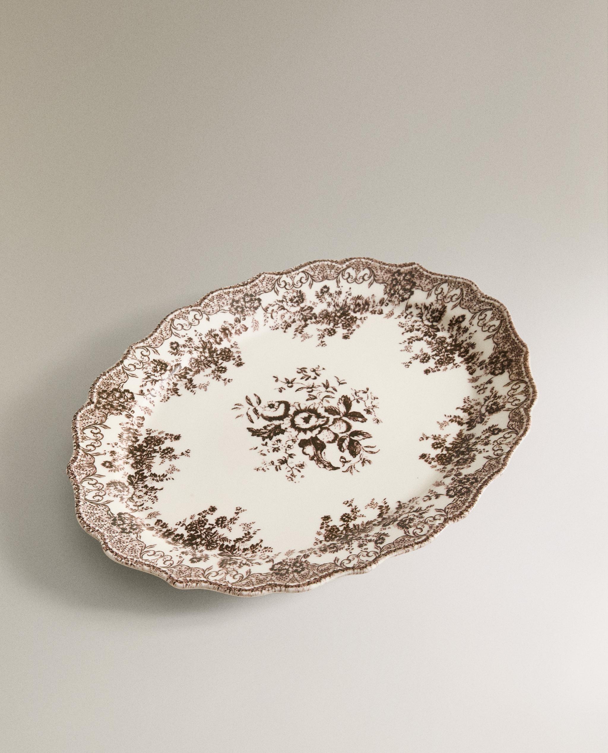 FLORAL EARTHENWARE SERVING DISH product thumbnail 9