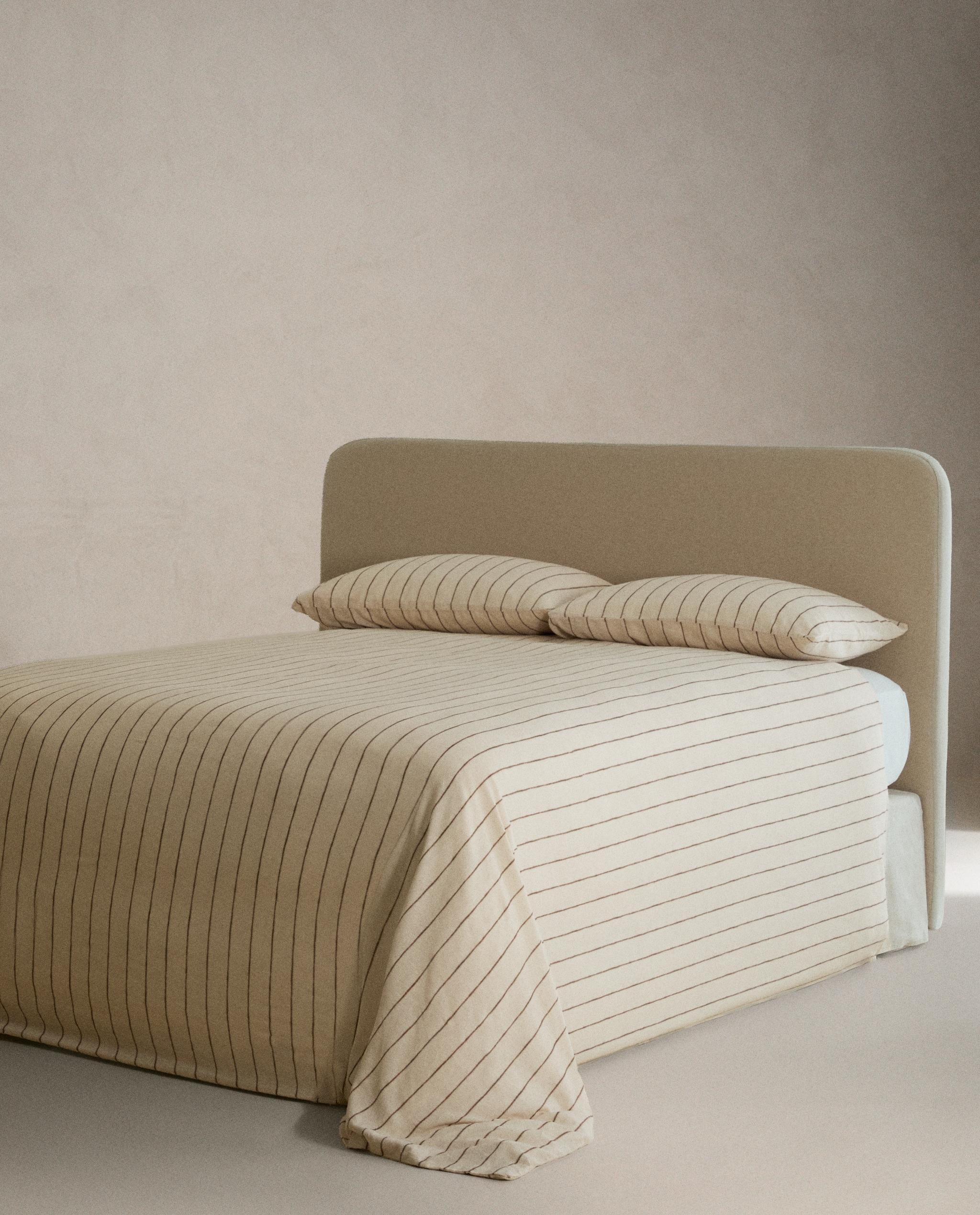 コットンリネン ストライプ デュべカバー | Zara Home 日本/Japan