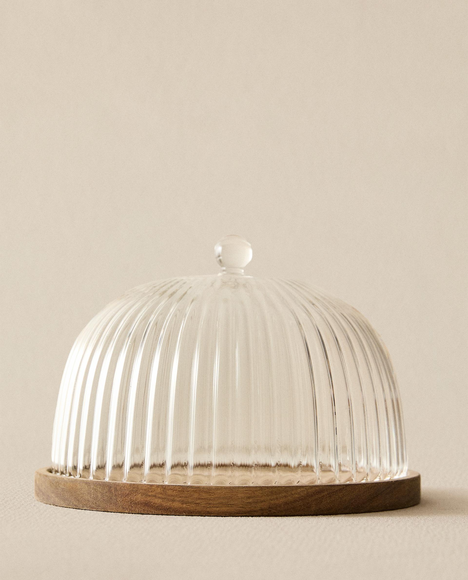BOROSILICATE WOODEN CAKE DISH | Zara Home United States of America