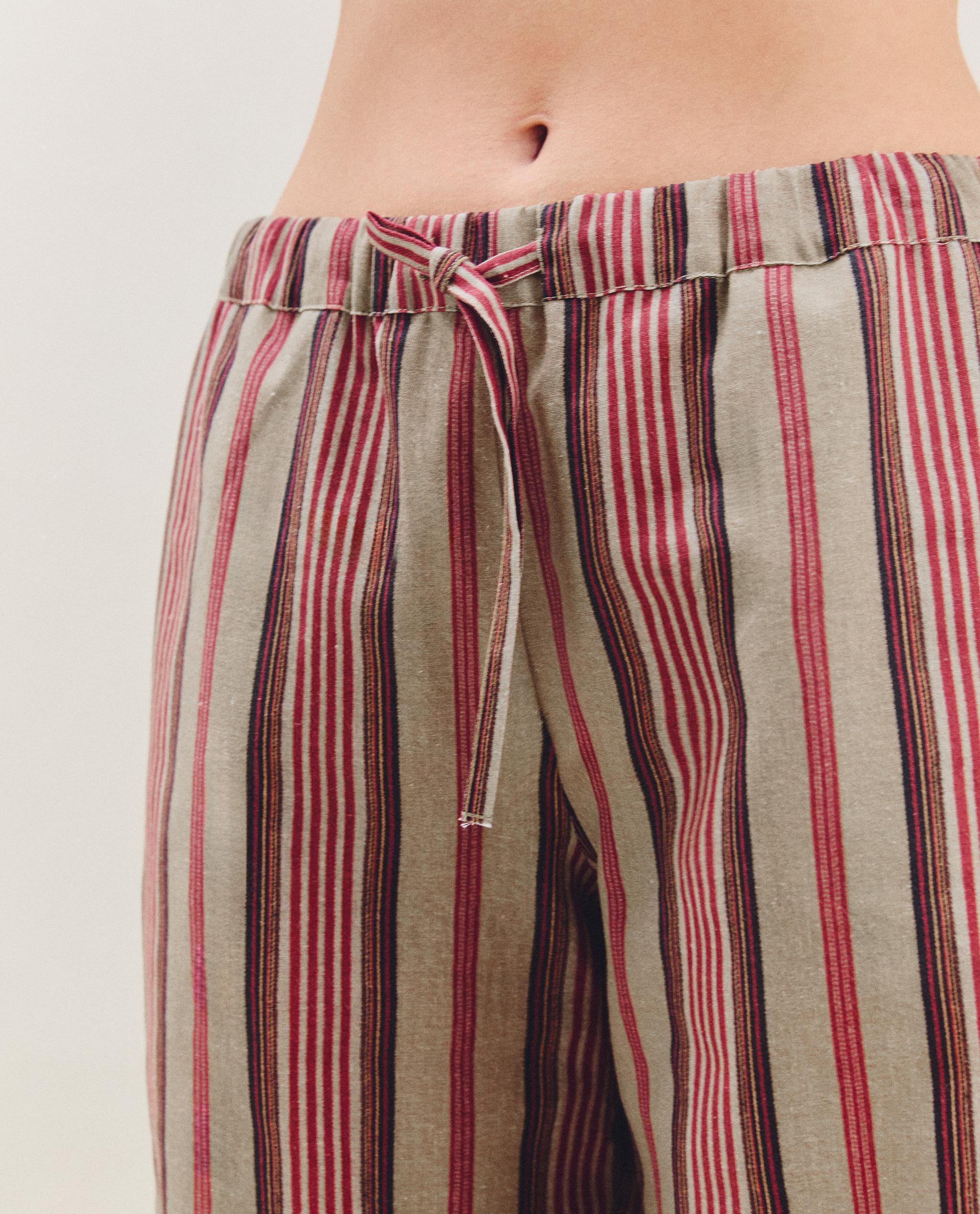 STRIPED COTTON AND LINEN TROUSERS | KATHARINE POLE product thumbnail 10