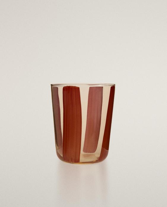 STRIPED GLASS TUMBLER