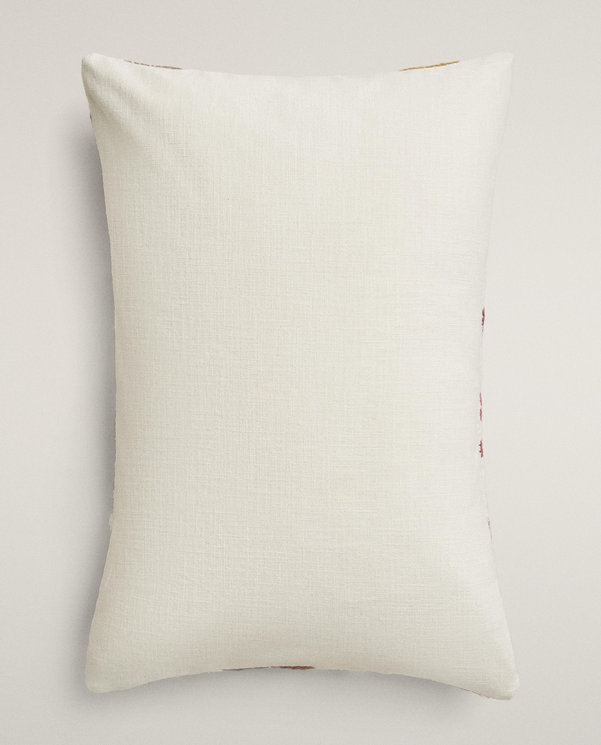 CUSHION COVER WITH EMBROIDERED LEAVES product thumbnail 8