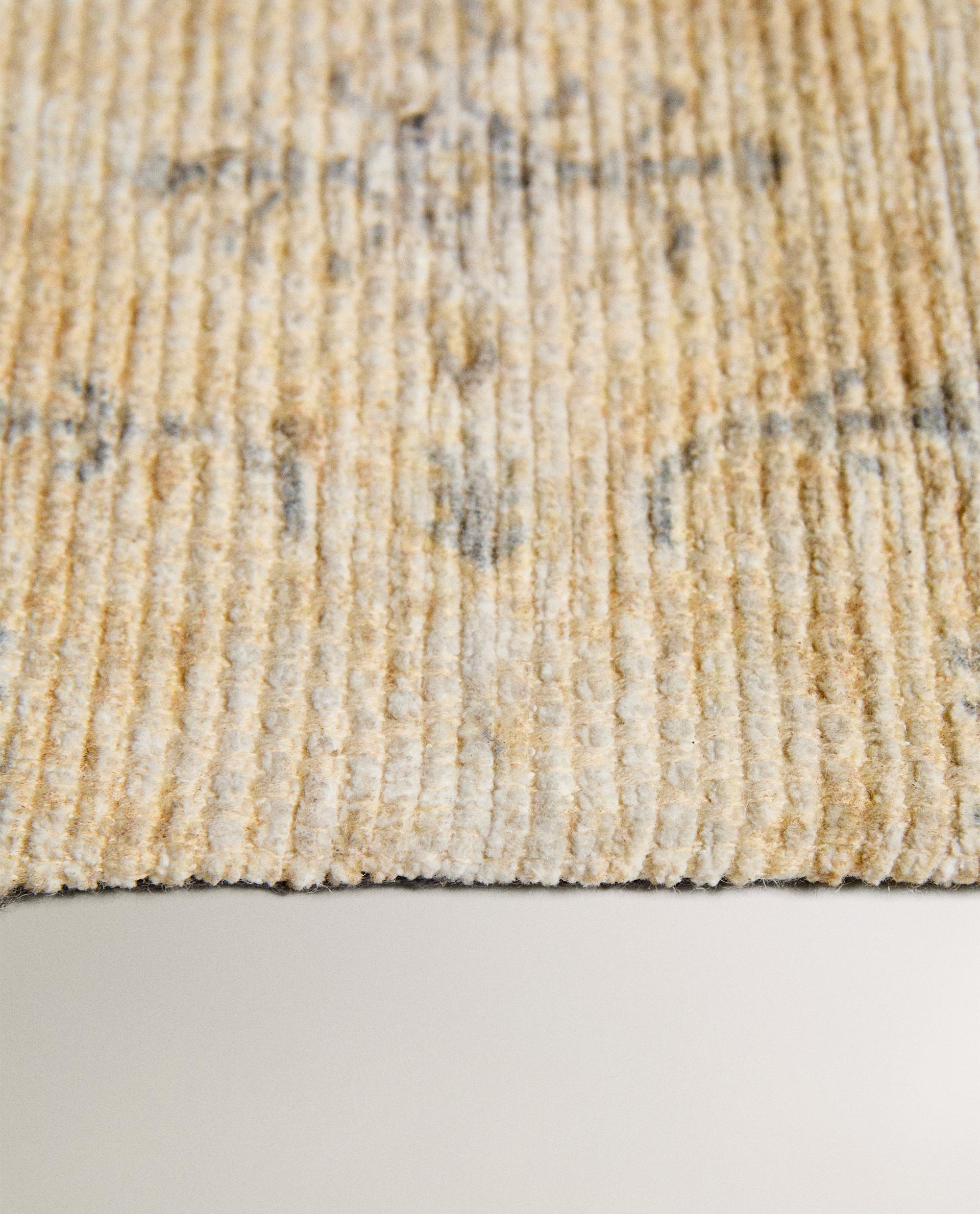 テクスチャー コットン ラグ zara home - メルカリ