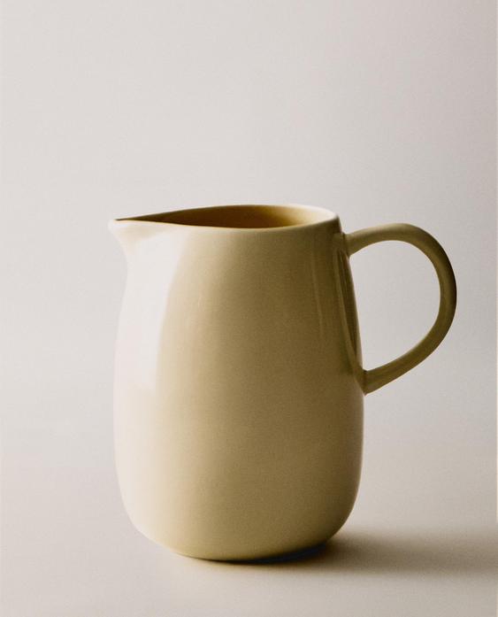 PLAIN STONEWARE MILK PITCHER PLAIN STONEWARE MILK PITCHER