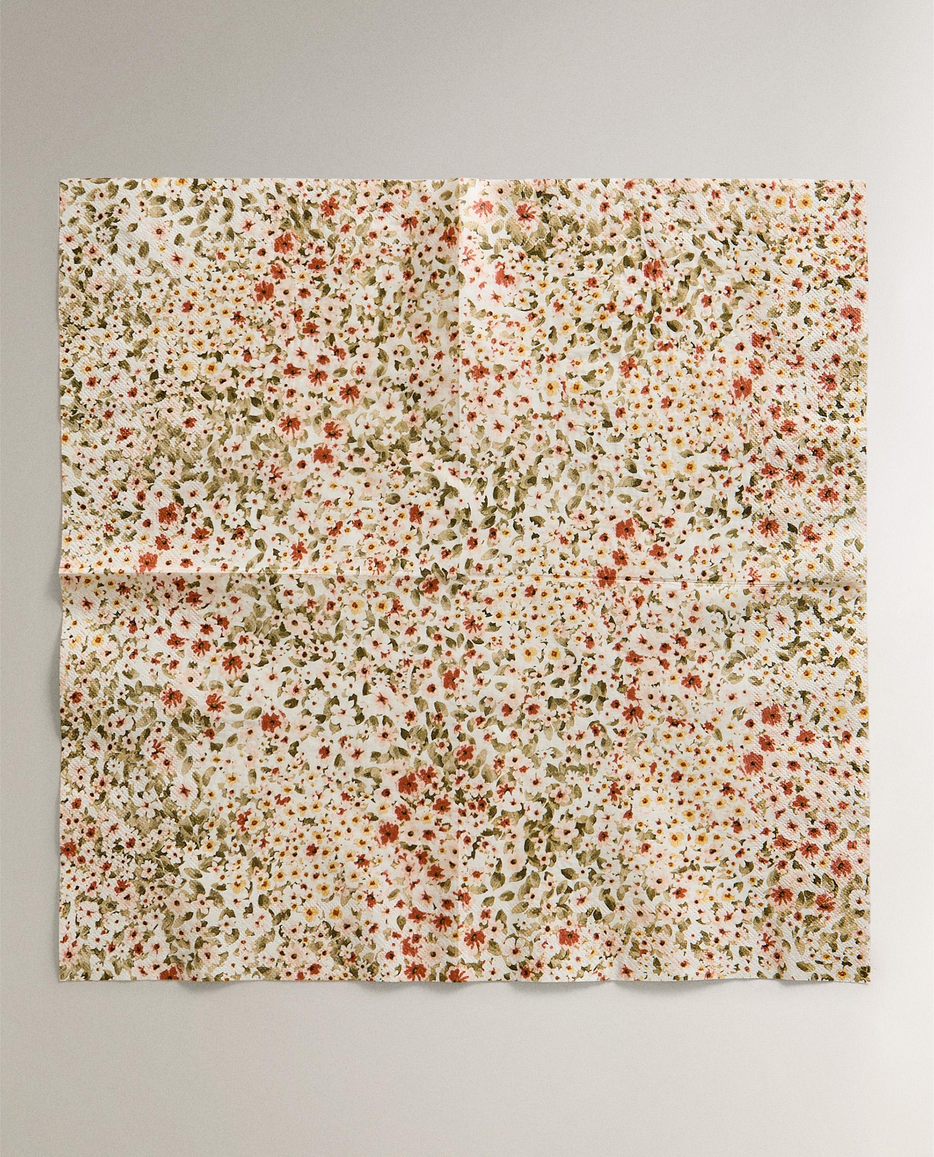 PACK OF FLORAL PAPER NAPKINS (PACK OF 20)