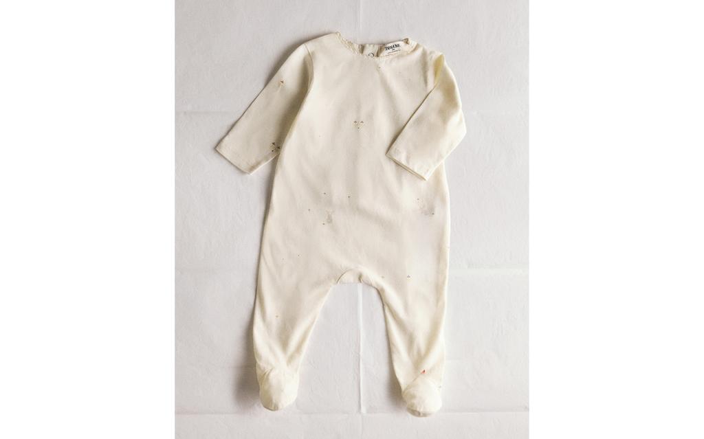 CHILDREN'S RABBIT AND FLORAL ROMPER