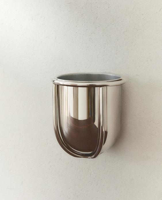VASO CEPILLO DIENTES METAL BRILLO