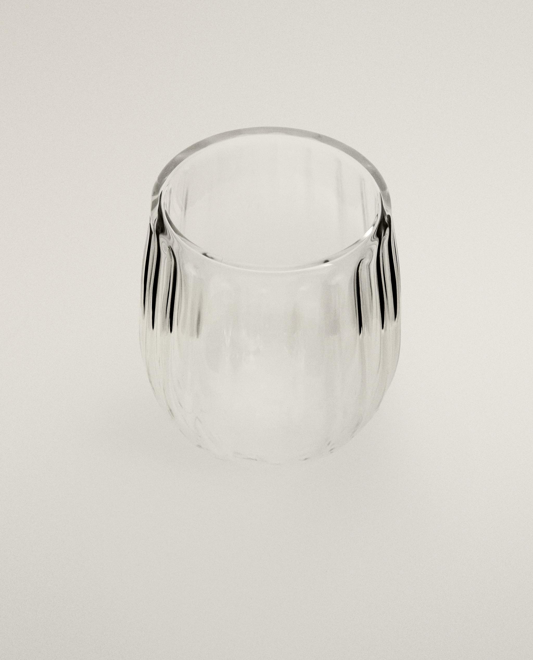 BOROSILICATE GLASS TUMBLER WITH RAISED LINES product thumbnail 2