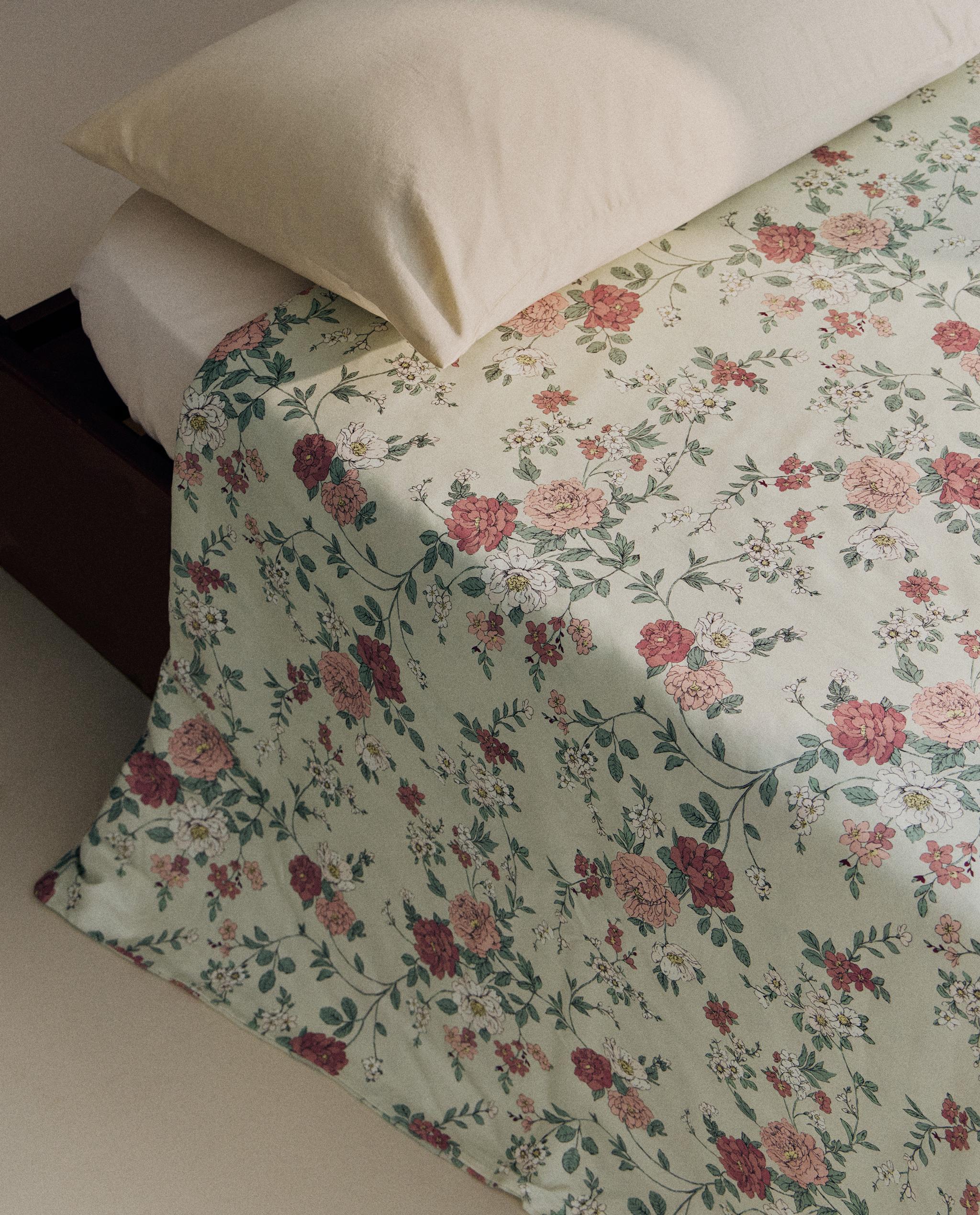 PEONY PRINT SATEEN DUVET COVER product thumbnail 9