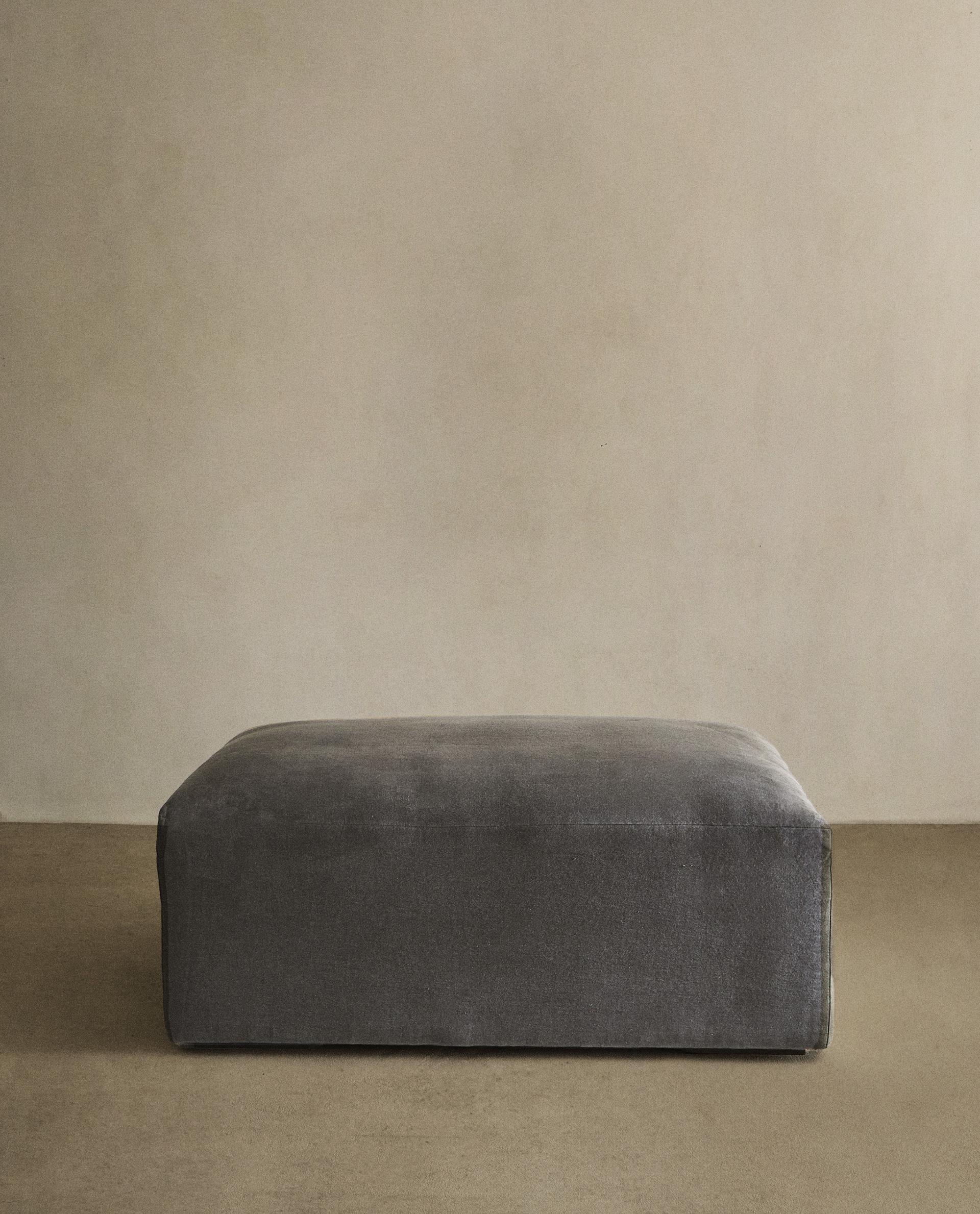 FADED LINEN OTTOMAN | Zara Home United States of America
