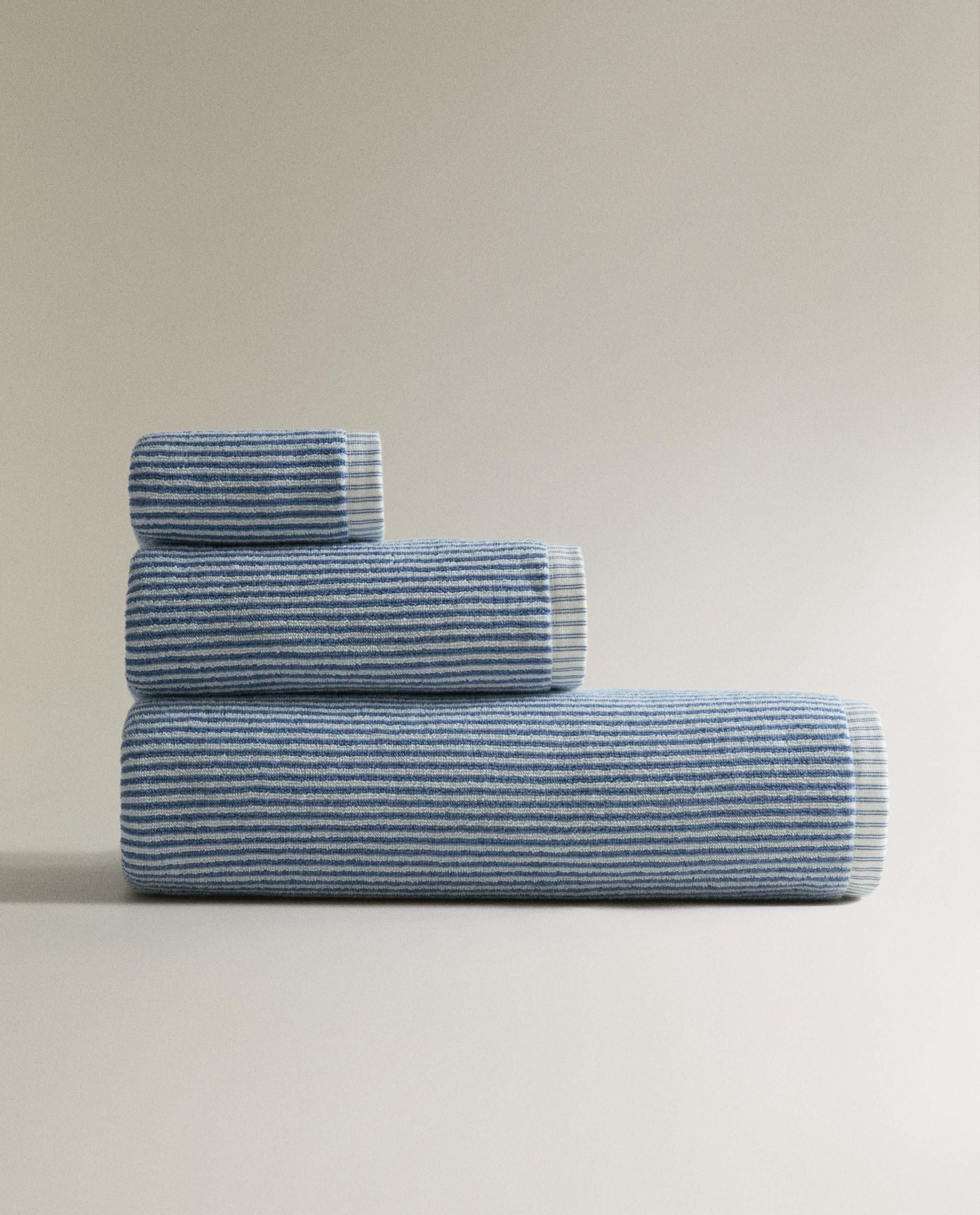 STRIPED COTTON BATH TOWEL product thumbnail 13