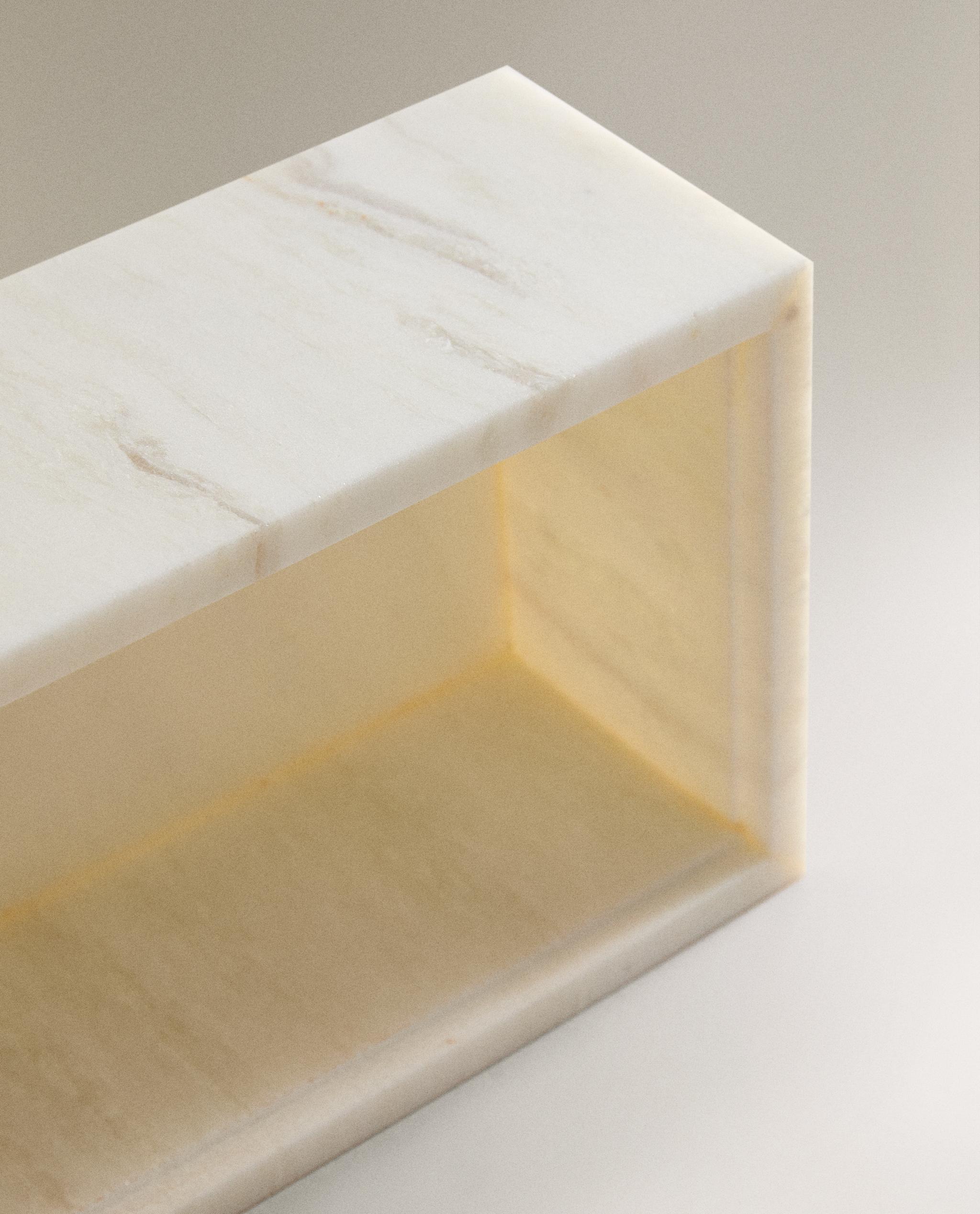 Copri Scatola Fazzoletti In Marmo Naturale - Design Minimalista Per Bagno, Camera E Ufficio - Bianco - Foto 9