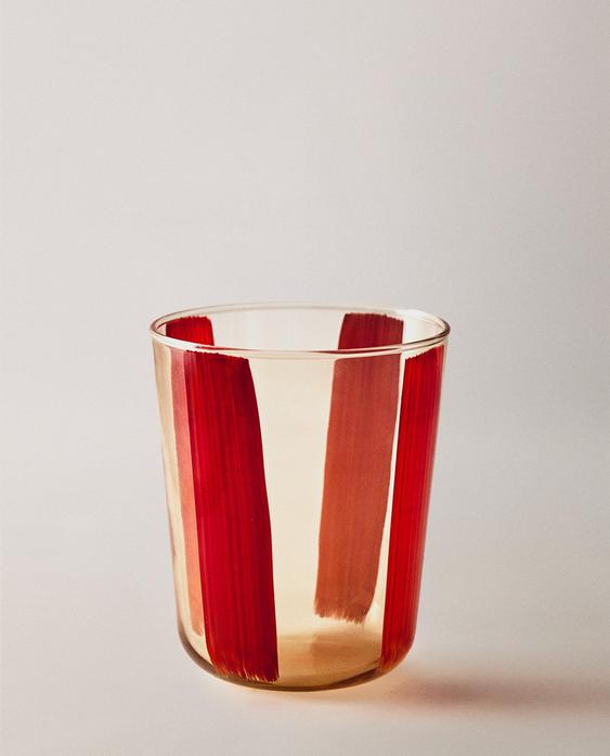 STRIPED GLASS TUMBLER