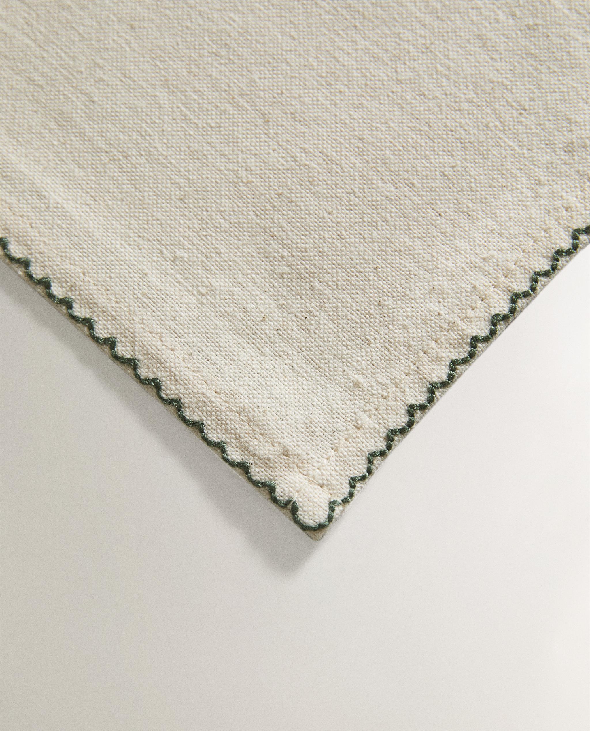 PACK OF EMBROIDERED FLORAL NAPKINS (PACK OF 4) product thumbnail 6