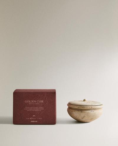 (100 G) BOUGIE PARFUMÉE GOLDEN CUIR