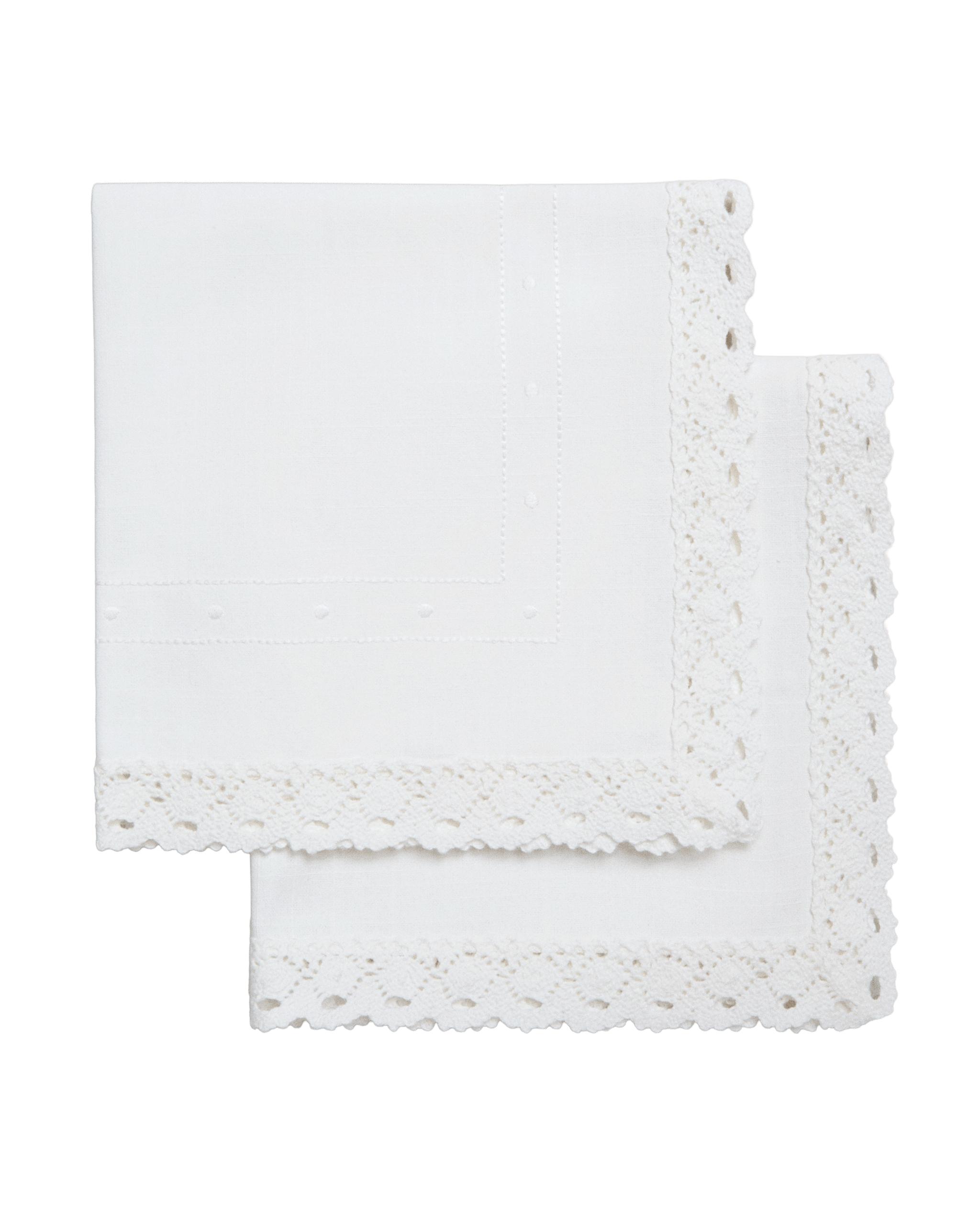 PACK OF EMBROIDERED AND LACE TRIM COTTON NAPKIN (PACK OF 2) product thumbnail 8