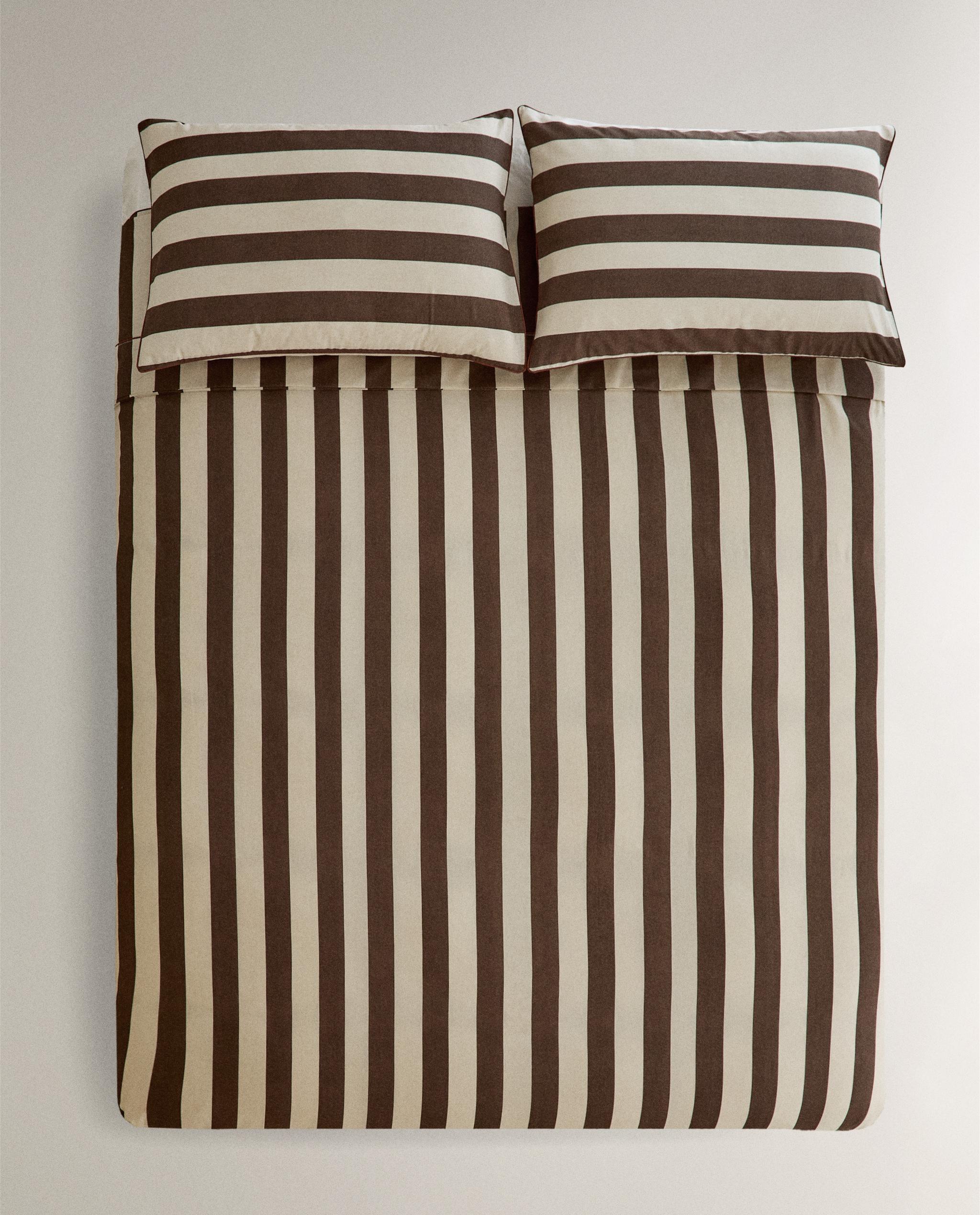 STRIPED WASHED COTTON DUVET COVER product thumbnail 14