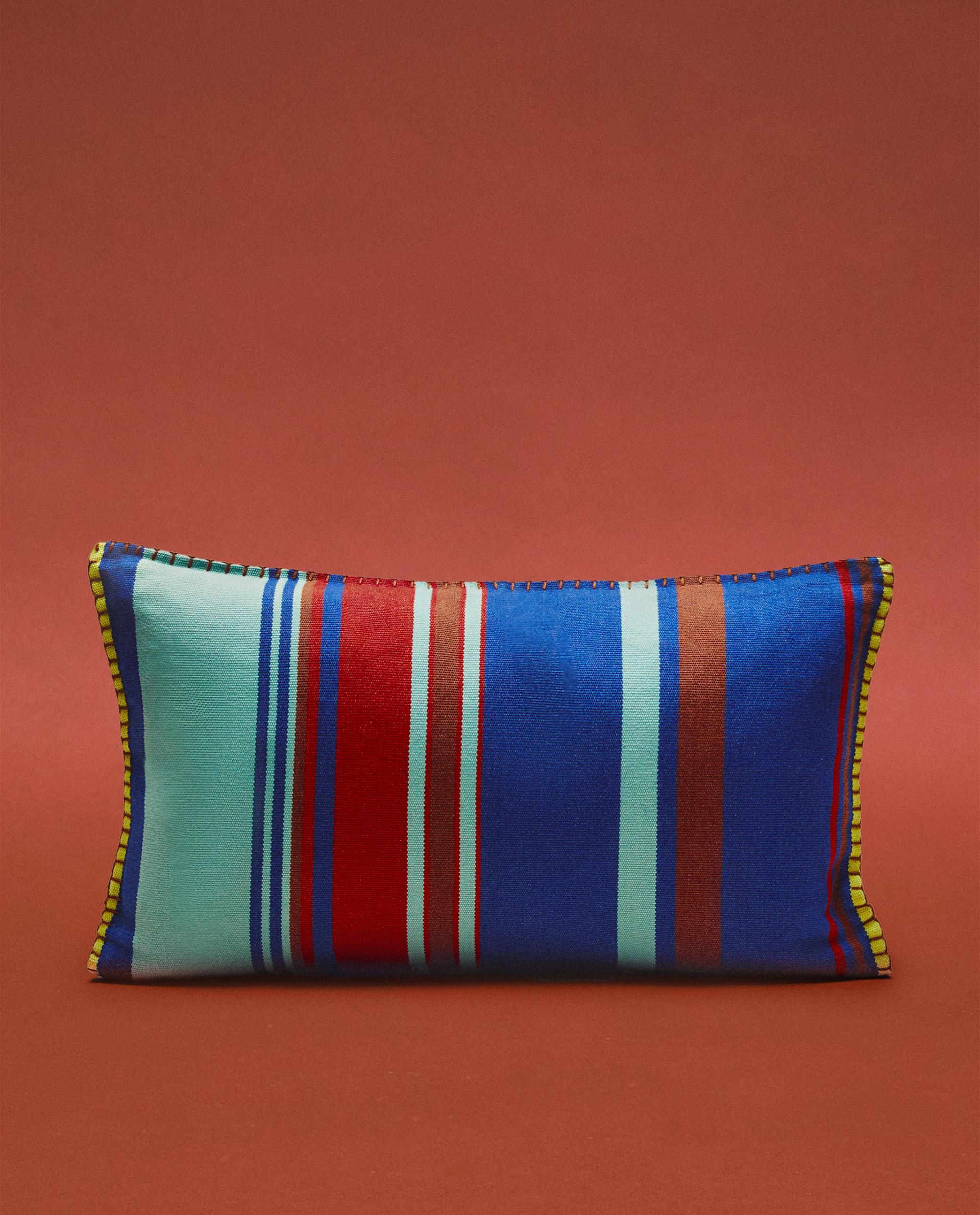 STRIPED COTTON CUSHION COVER X COLLAGERIE