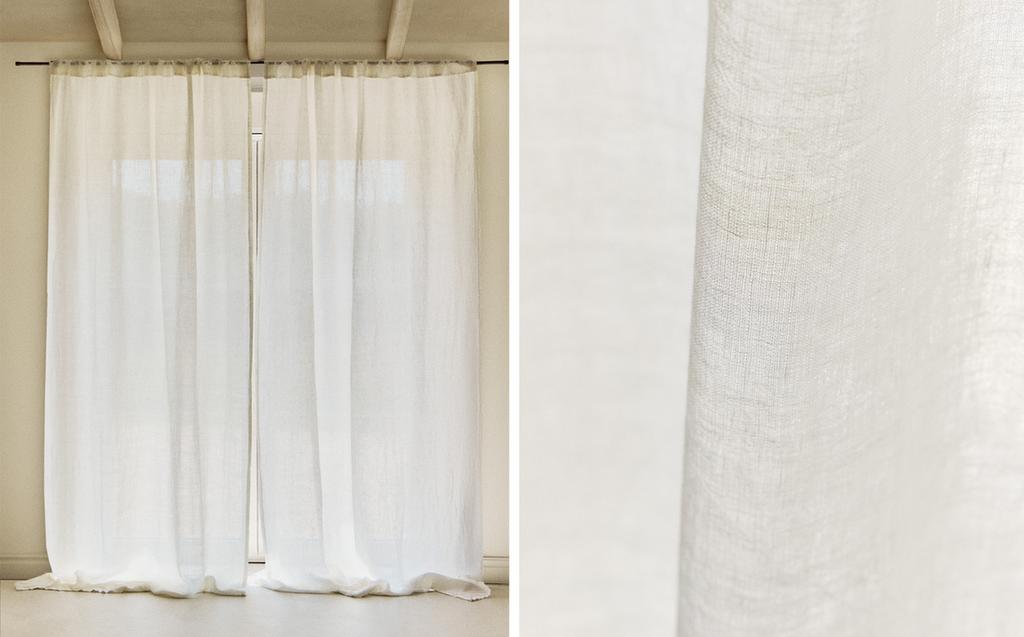 HIGH OPACITY WHITE LINEN CURTAIN HIGH OPACITY WHITE LINEN CURTAIN