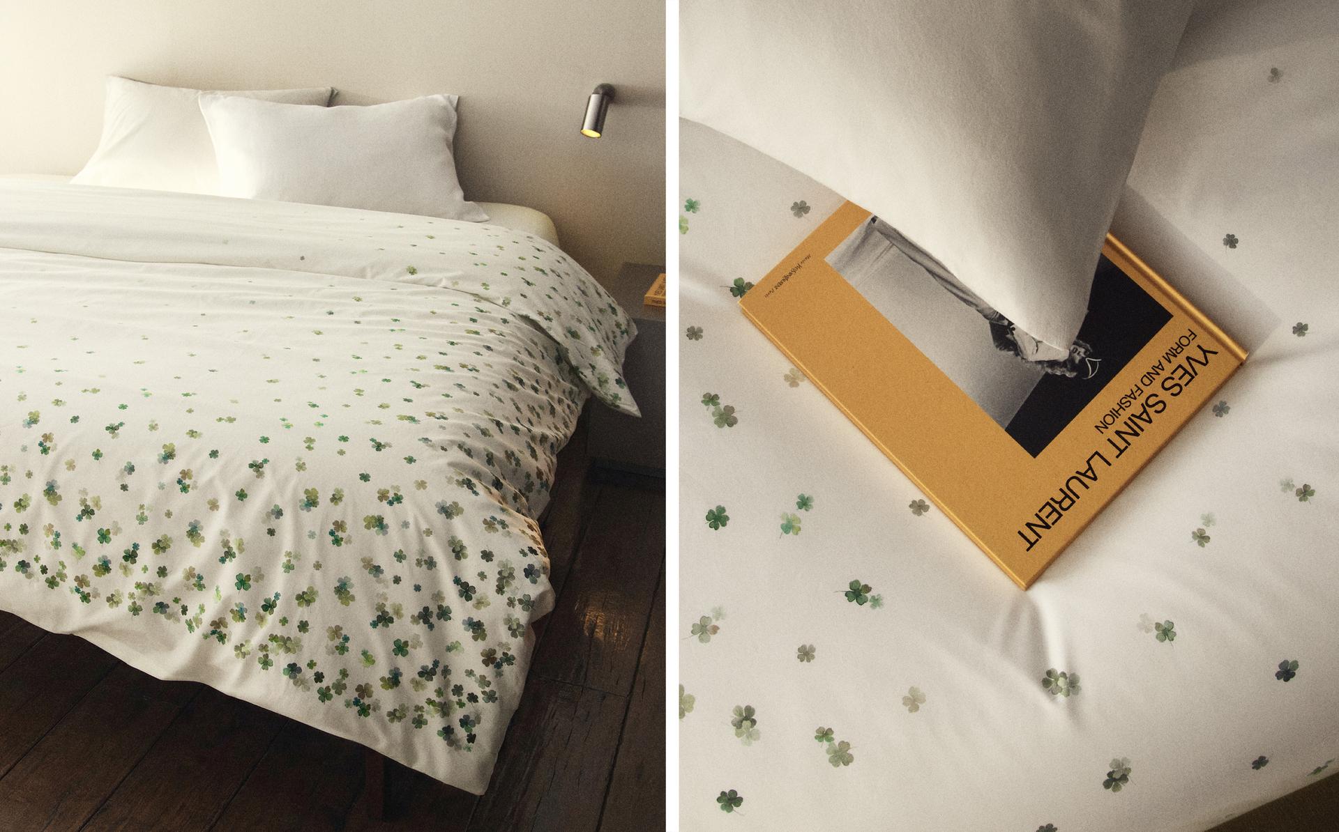 HOUSSE DE COUETTE COTON TRÈFLES HOUSSE DE COUETTE COTON TRÈFLES