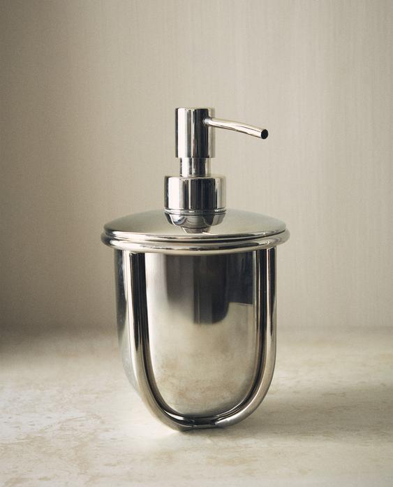 DISTRIBUTEUR DE SAVON MÉTAL BRILLANT