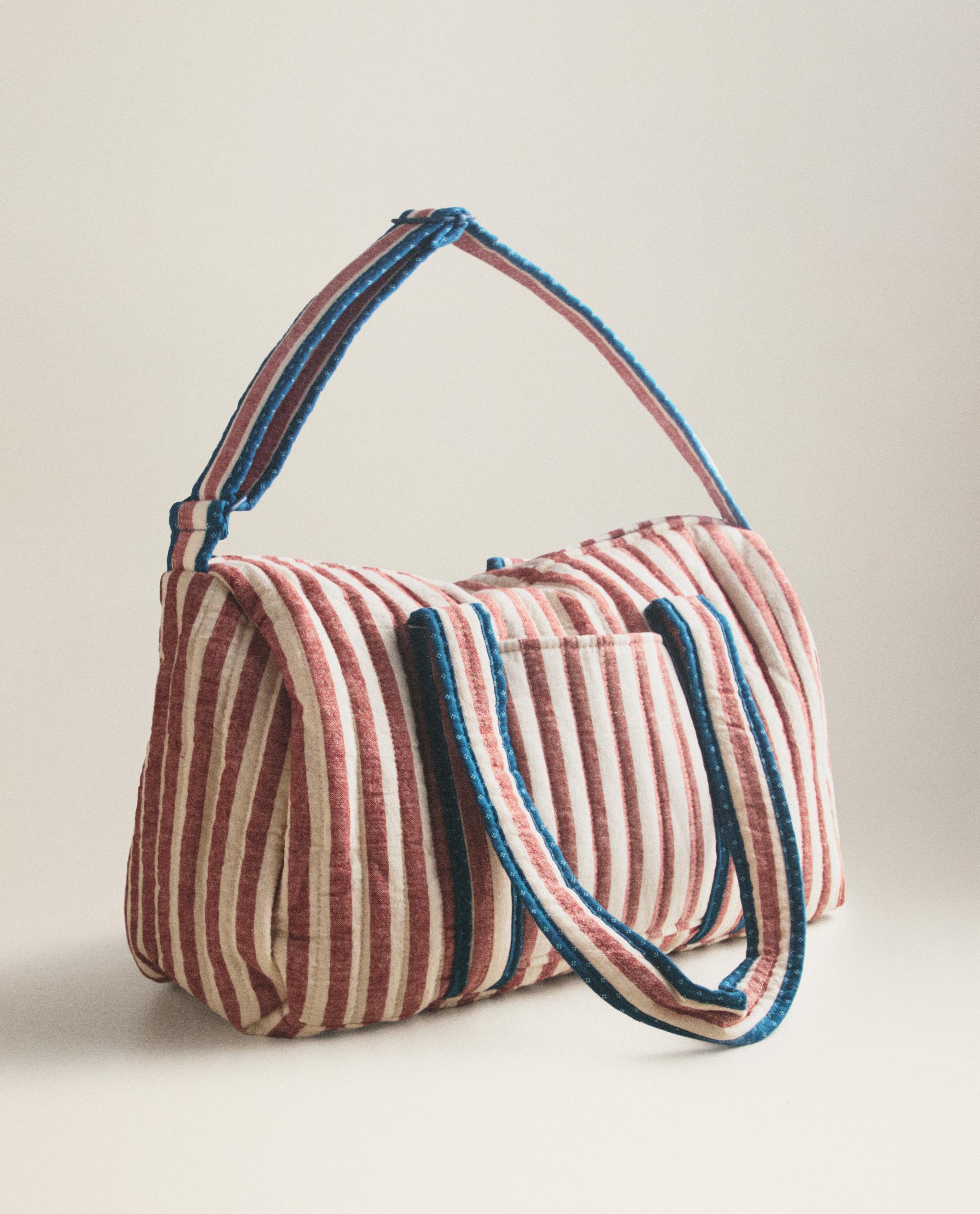 STRIPED MATERNITY BAG