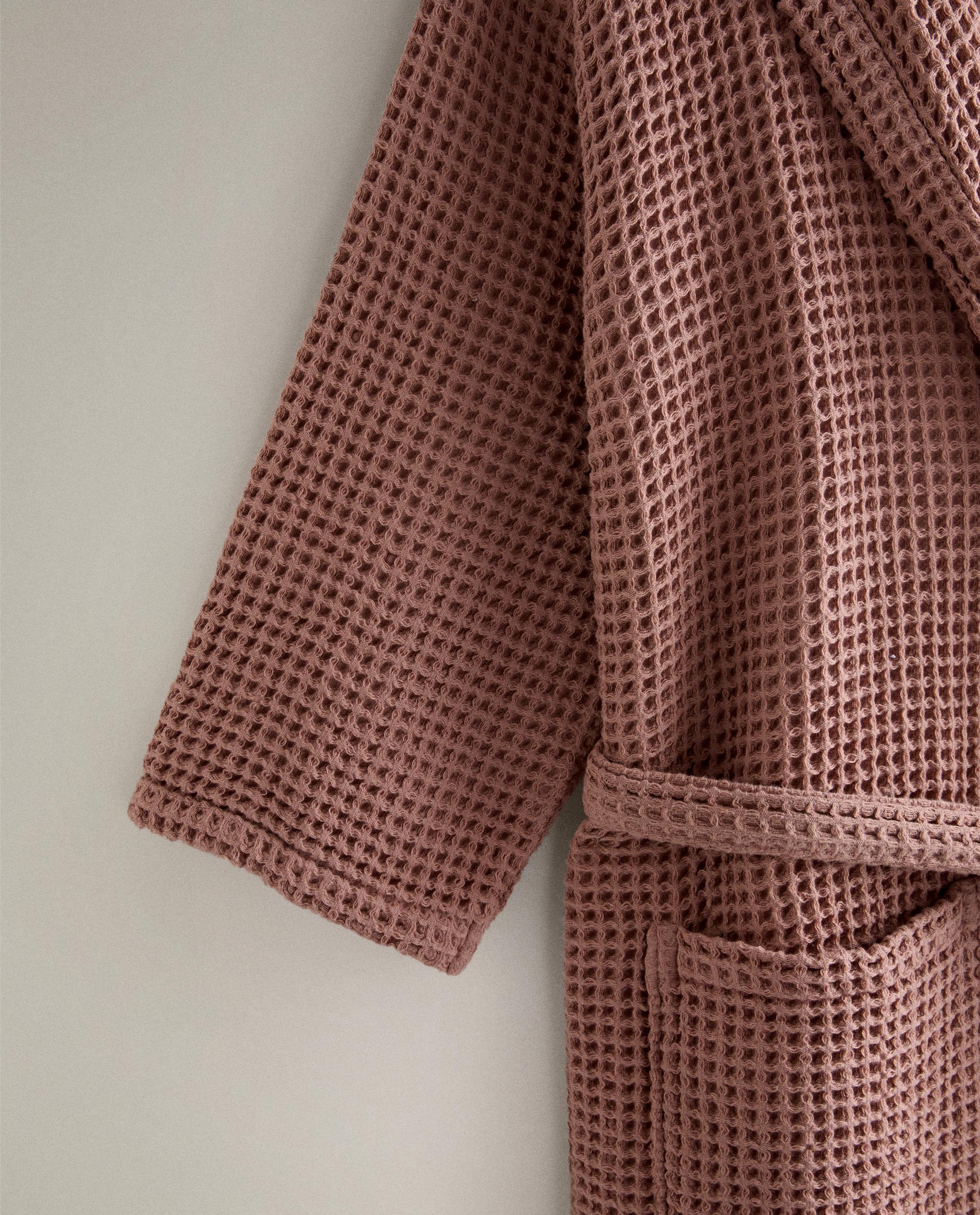 COTTON WAFFLE-TEXTURE BATHROBE product thumbnail 9