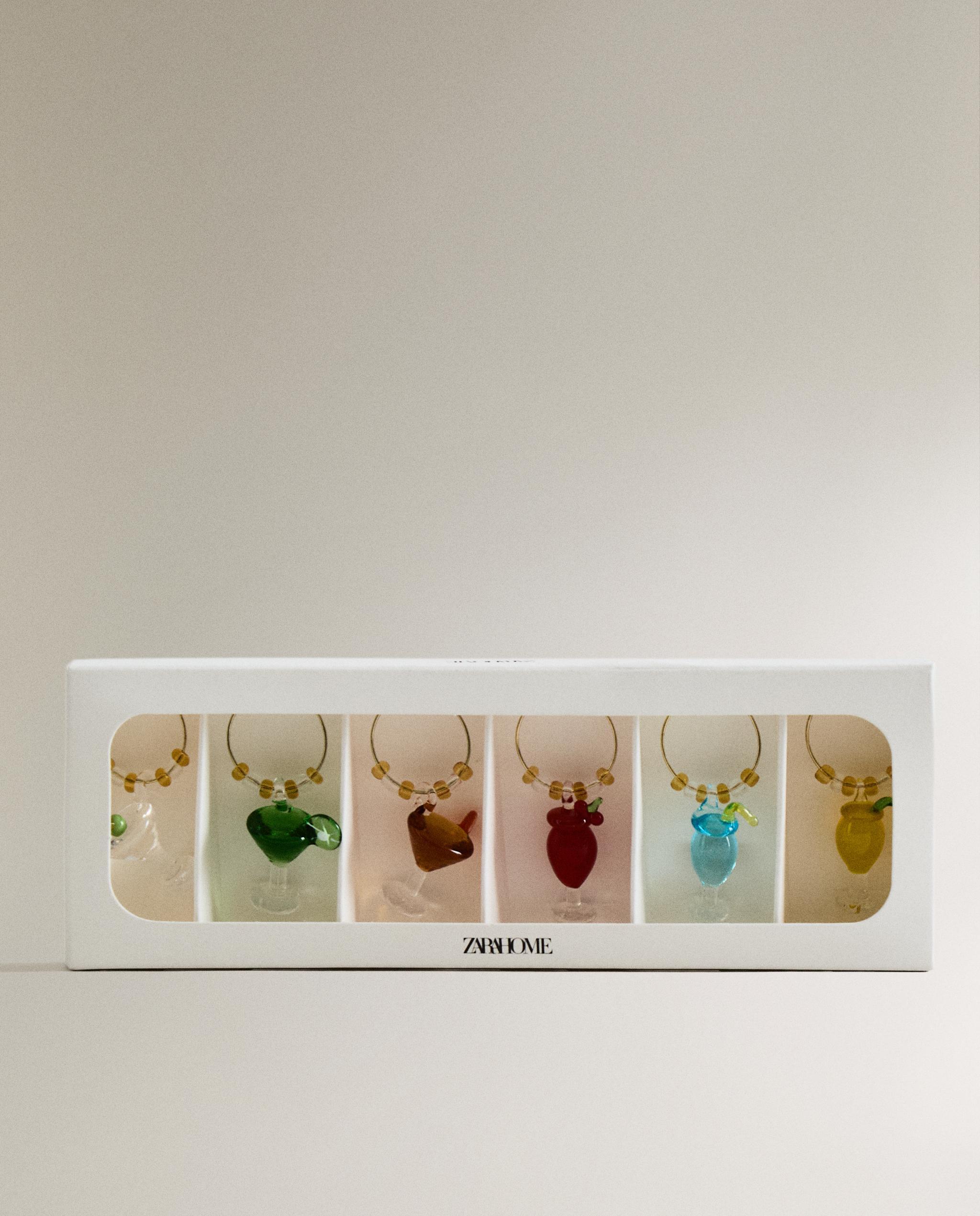 PACK OF GLASS COCKTAIL CHARMS (PACK OF 6) product thumbnail 5