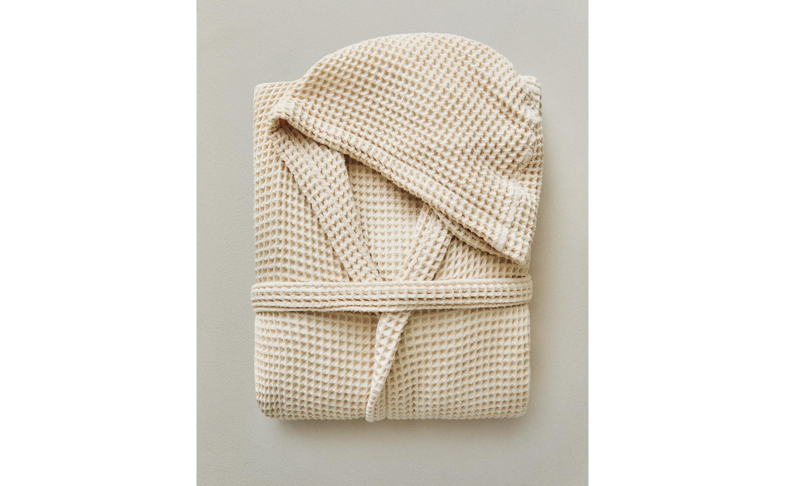 COTTON WAFFLE-TEXTURE BATHROBE product thumbnail 20