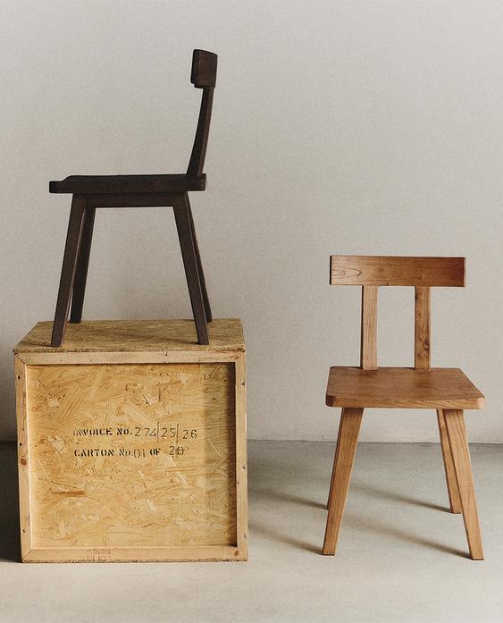WOODEN CHAIR WITH BACK