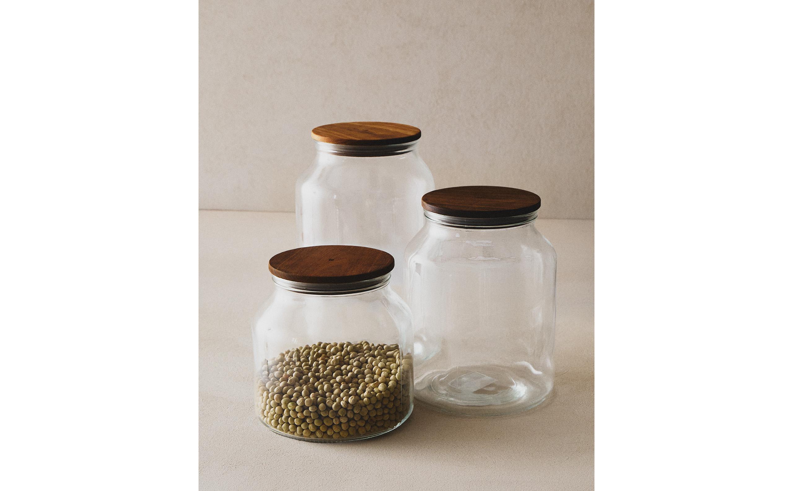 ACACIA WOOD AND GLASS STORAGE JAR product thumbnail 5