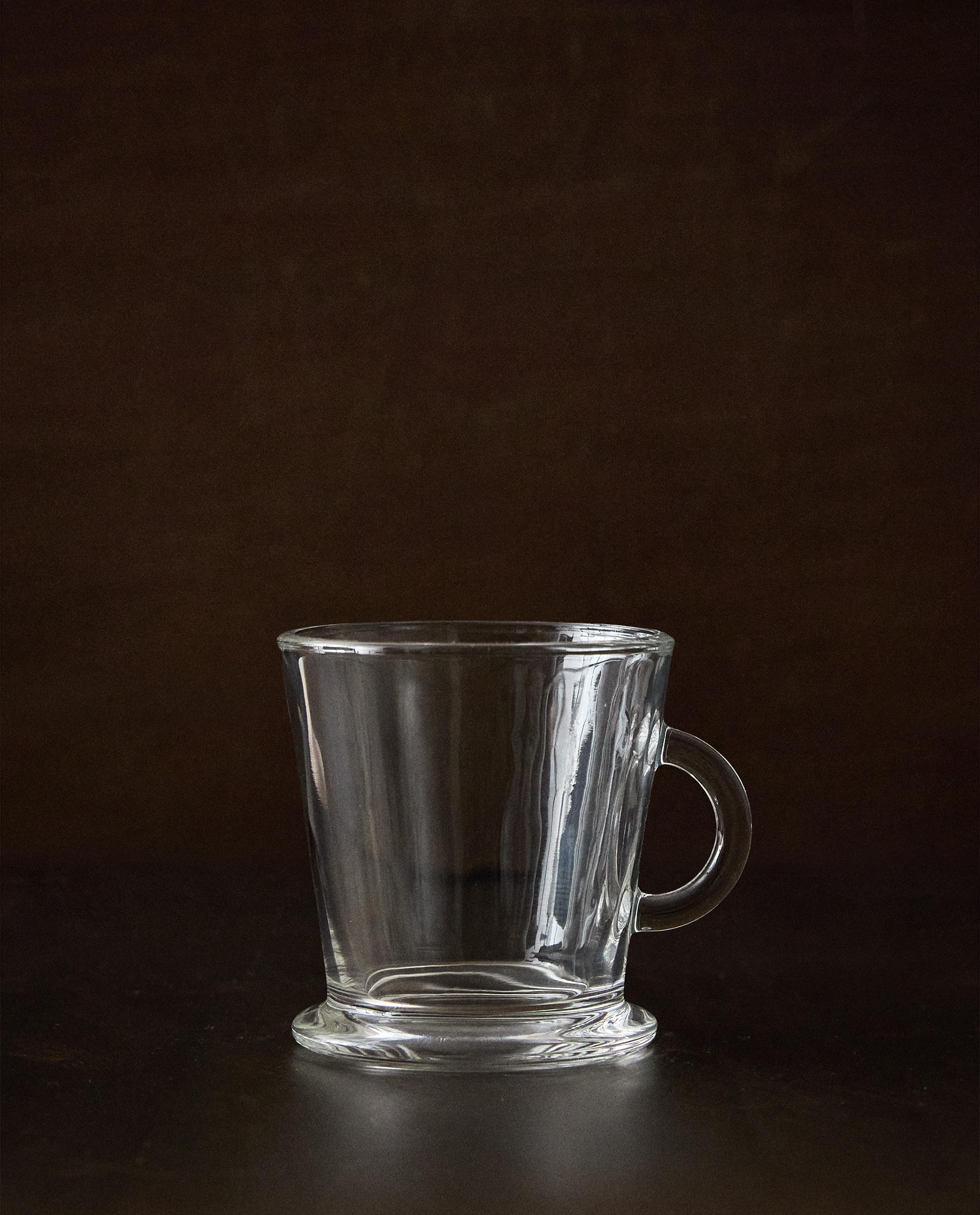 CAPPUCCINO-TASSE AUS TRANSPARENTEM GLAS