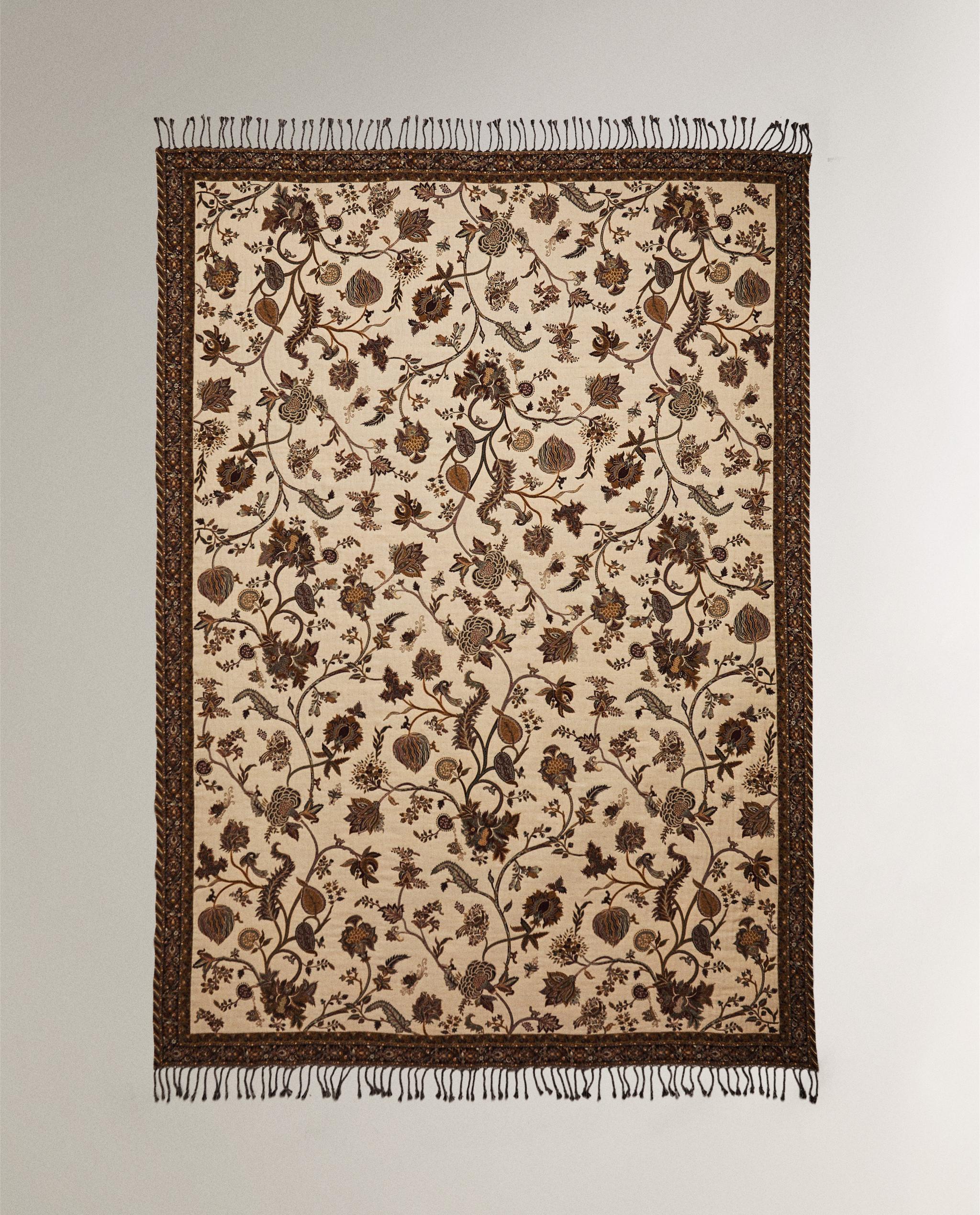 FLORAL JACQUARD BLANKET | Zara Home United States of America