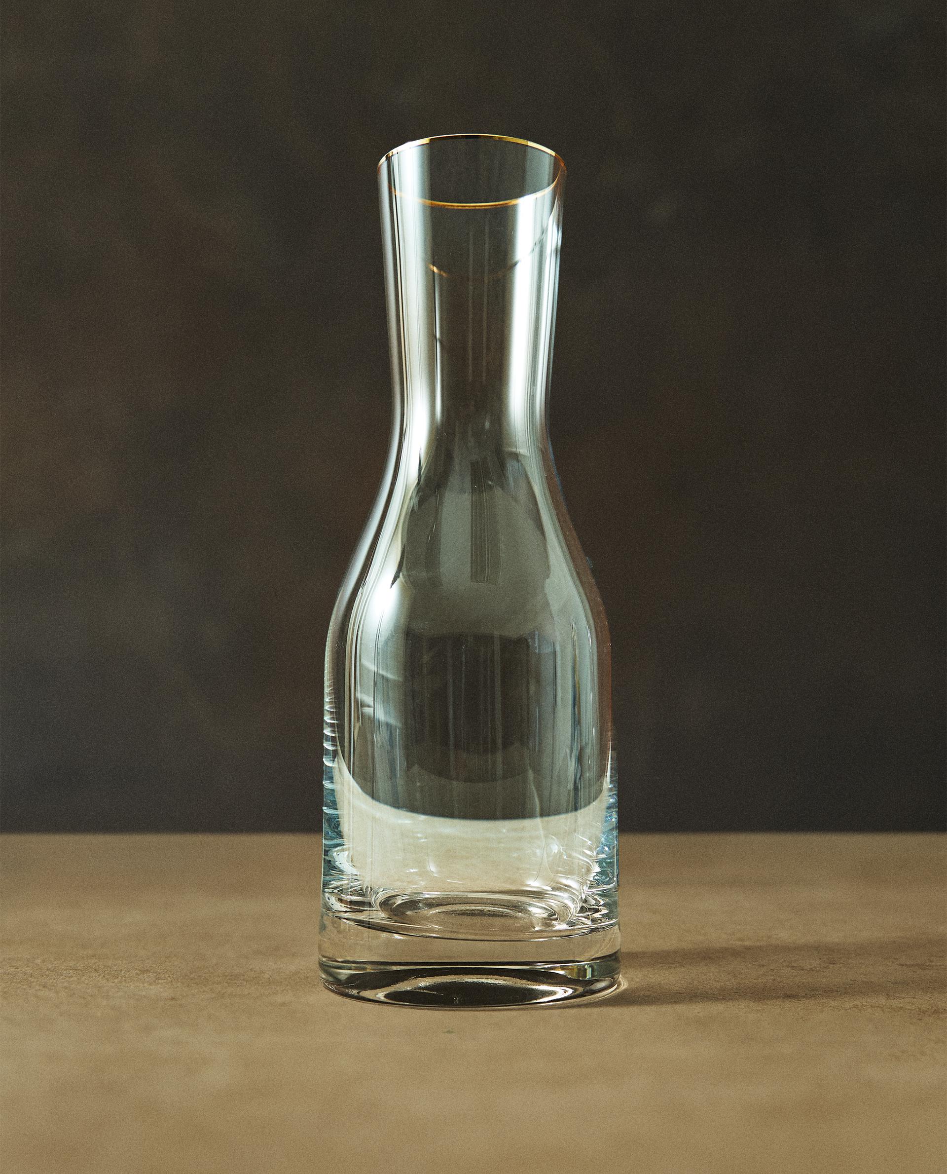 BOHEMIA CRYSTAL BOTTLE WITH GOLD RIM