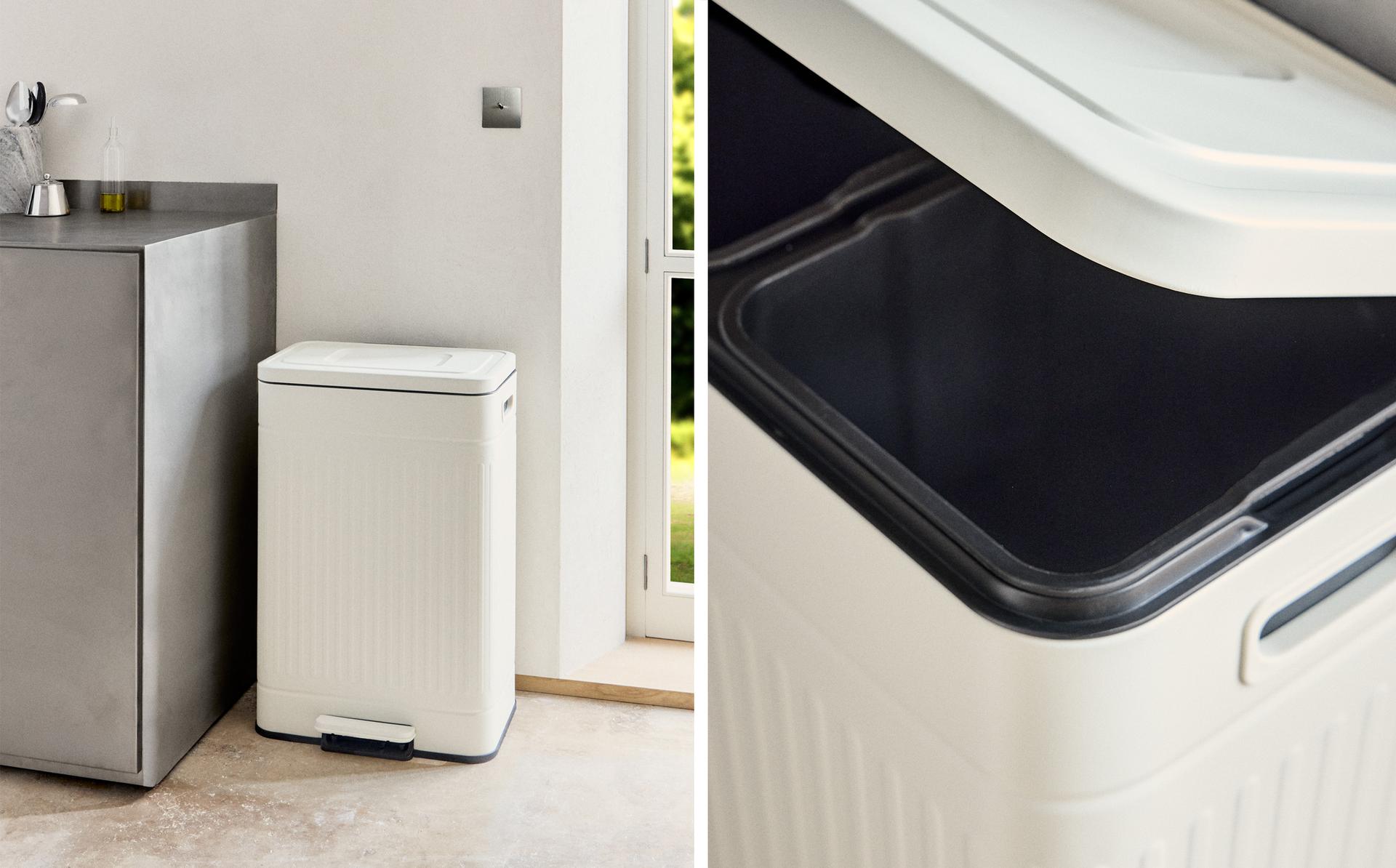 LIXEIRA DE COZINHA COM COMPARTIMENTO DUPLO LIXEIRA DE COZINHA COM COMPARTIMENTO DUPLO