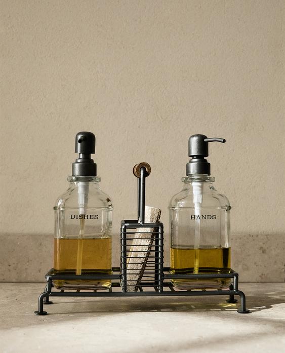 DOUBLE KITCHEN DISPENSER WITH STAND