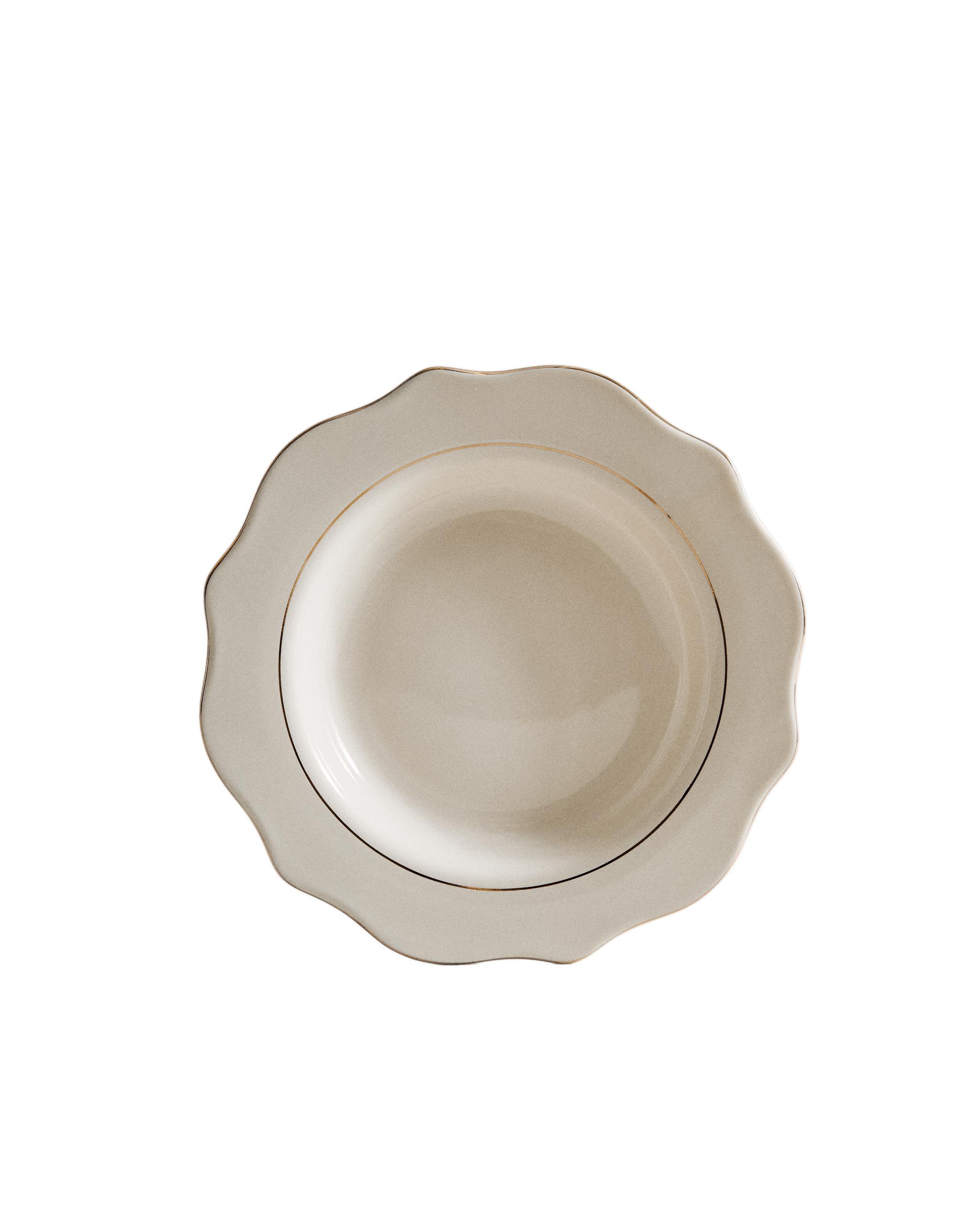 PORCELAIN DESSERT PLATE WITH RIM DETAIL product thumbnail 6