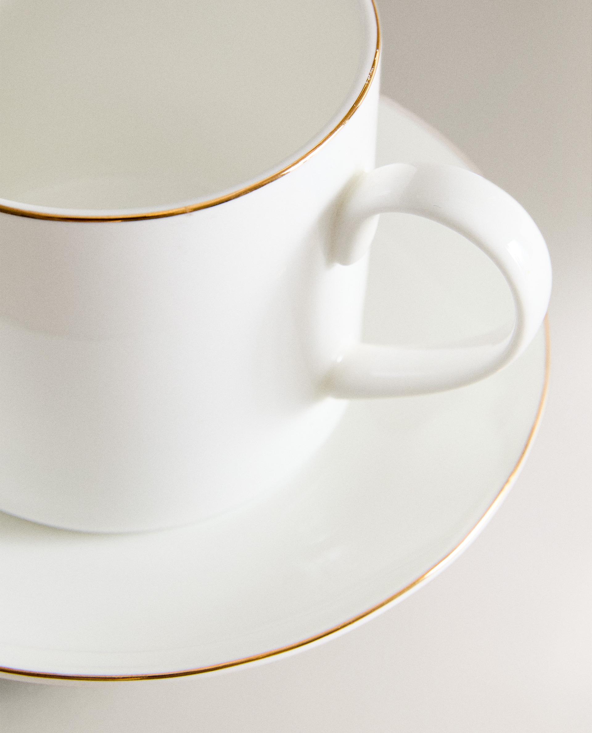 GOLD BONE CHINA COFFEE CUP AND SAUCER product thumbnail 8