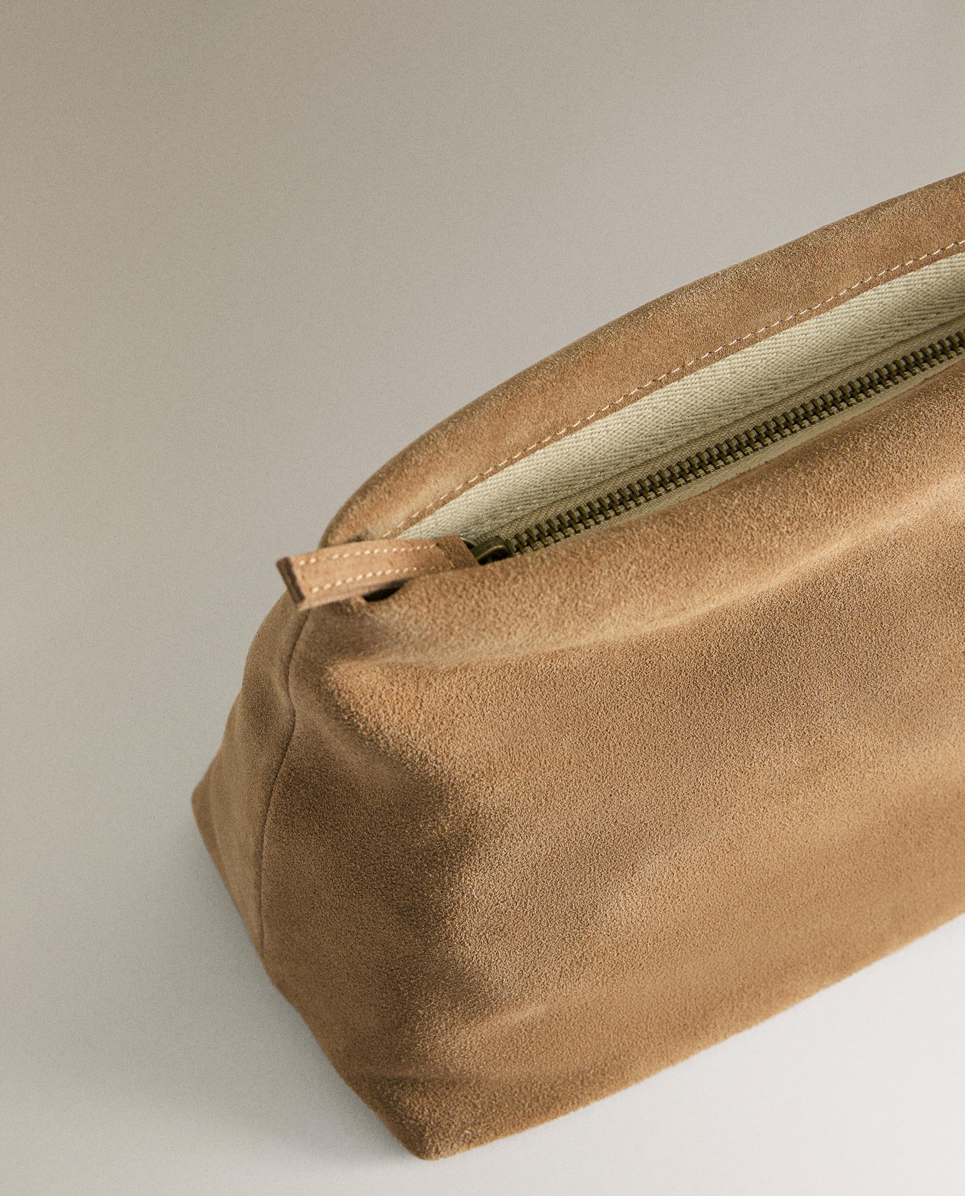 スエード コスメティックポーチ ミディアム | Zara Home 日本/Japan
