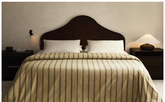 STRIPED PERCALE DUVET COVER (300 THREAD COUNT)