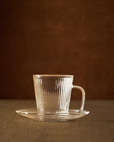 TAZA DE CAFÉ CON PLATO BOROSILICATO