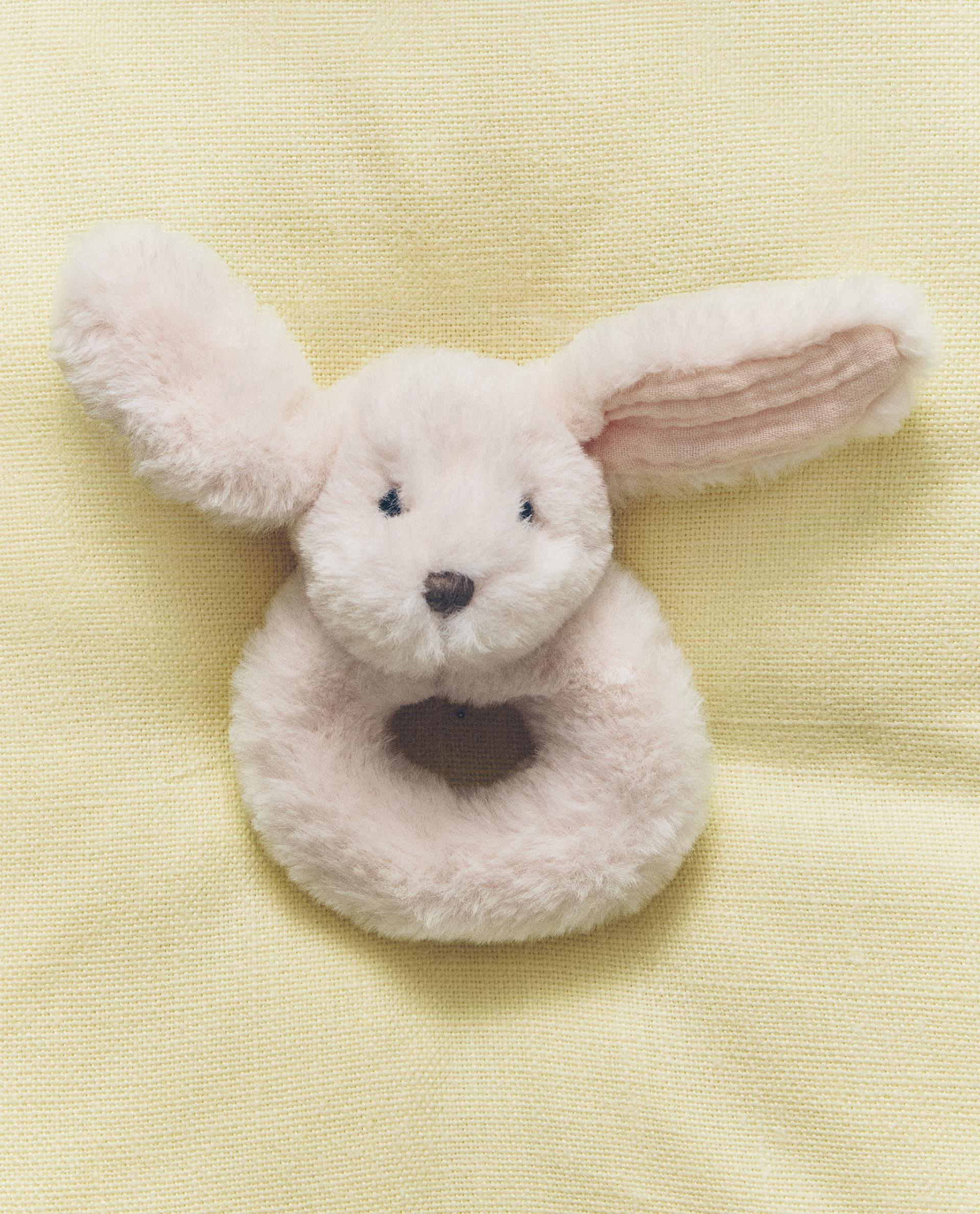 Beige Conejo Peluche Zara Home PELUCHE BEBÉ SONAJERO CONEJO Zara