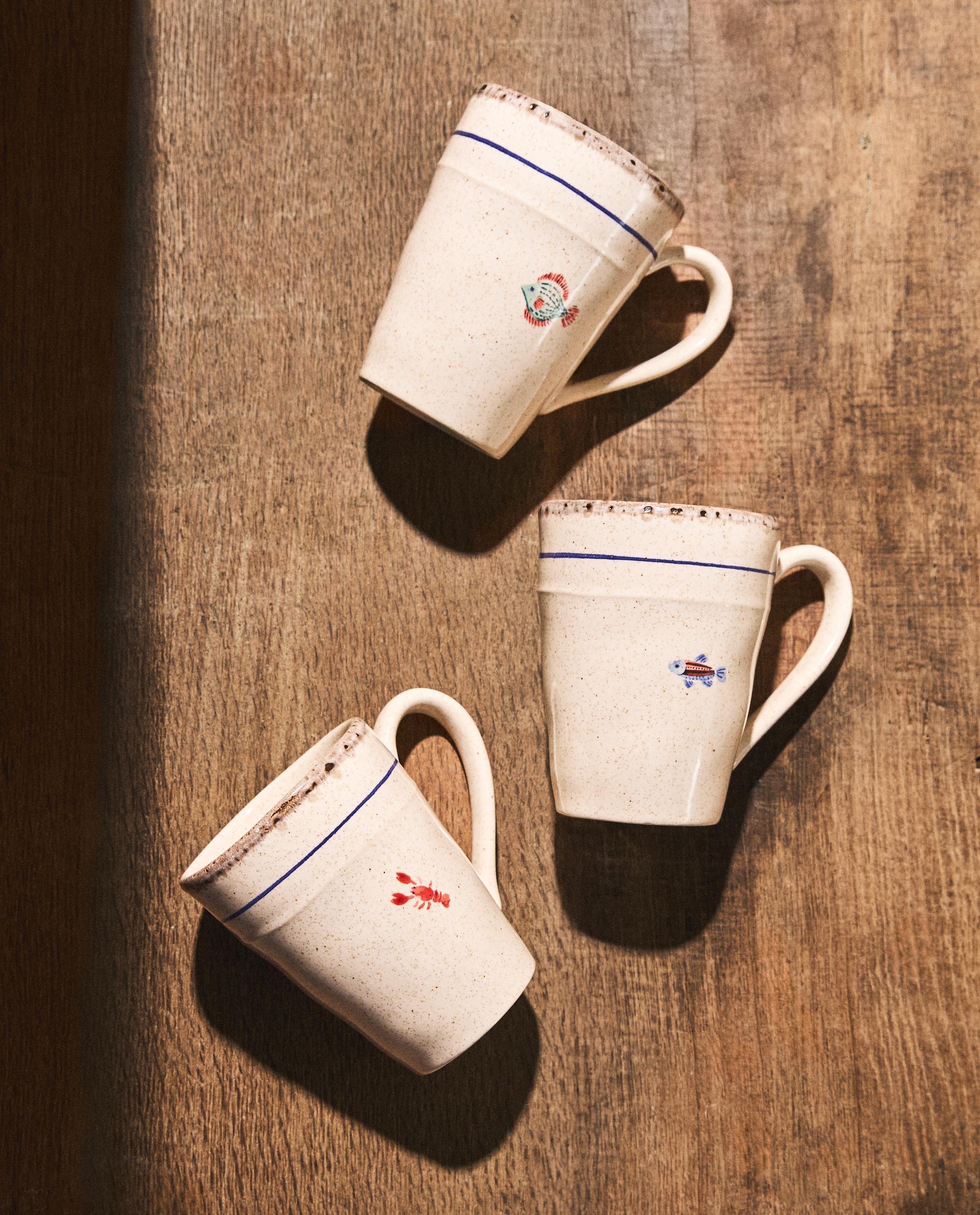 STONEWARE FISH MUG