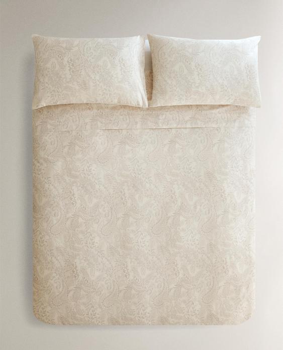 ПОДОДЕЯЛЬНИК ИЗ САТИНА С УЗОРОМ ПЕЙСЛИ