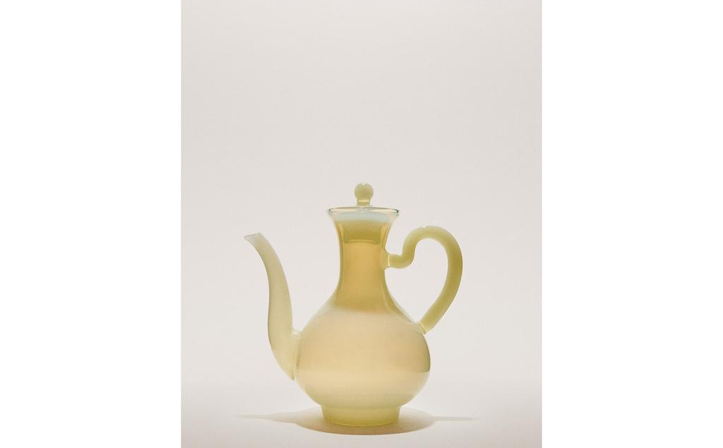 ボロシリケイトガラス フタ付きソイソース ピッチャー