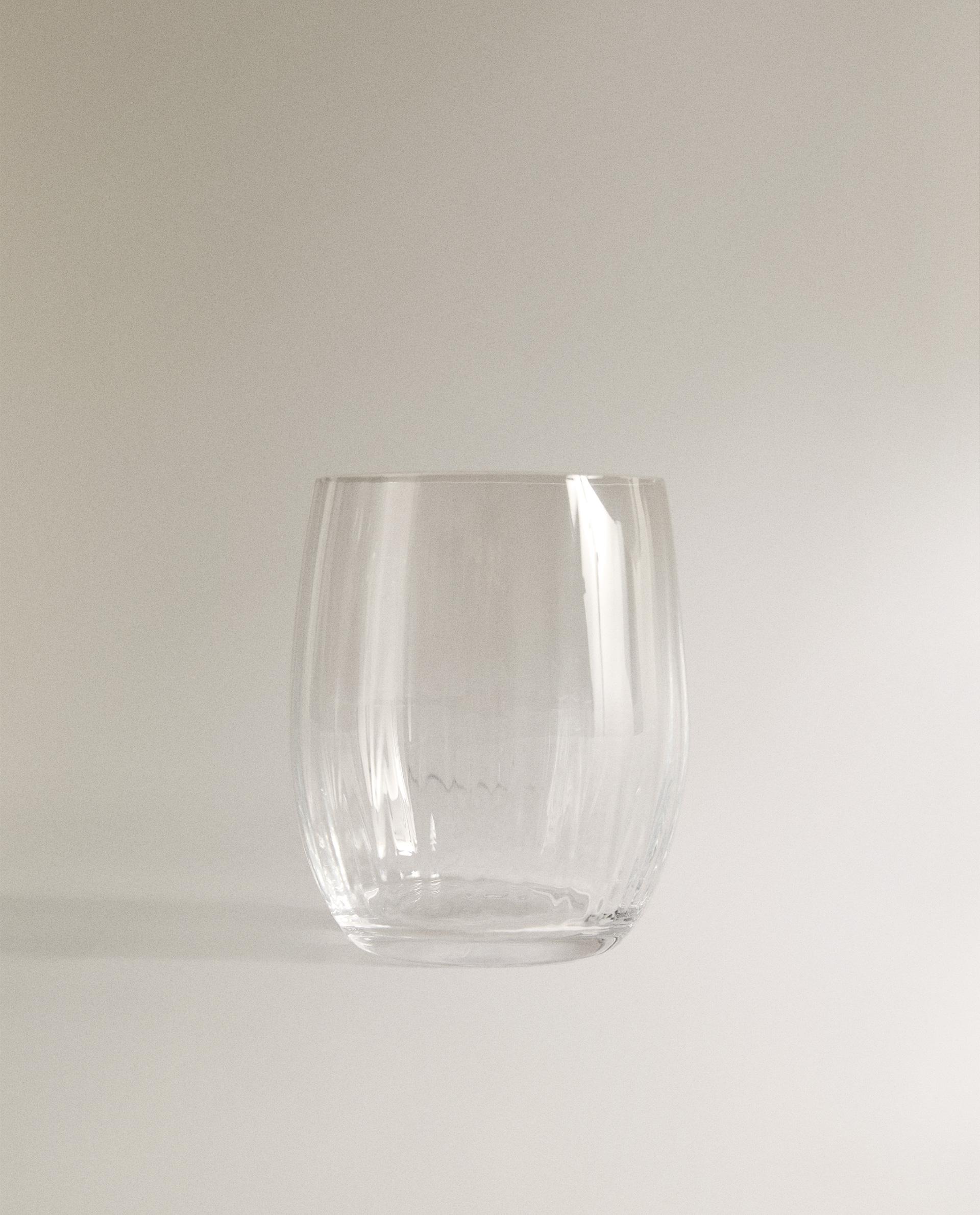 BOHEMIA CRYSTAL TUMBLER WITH LINES