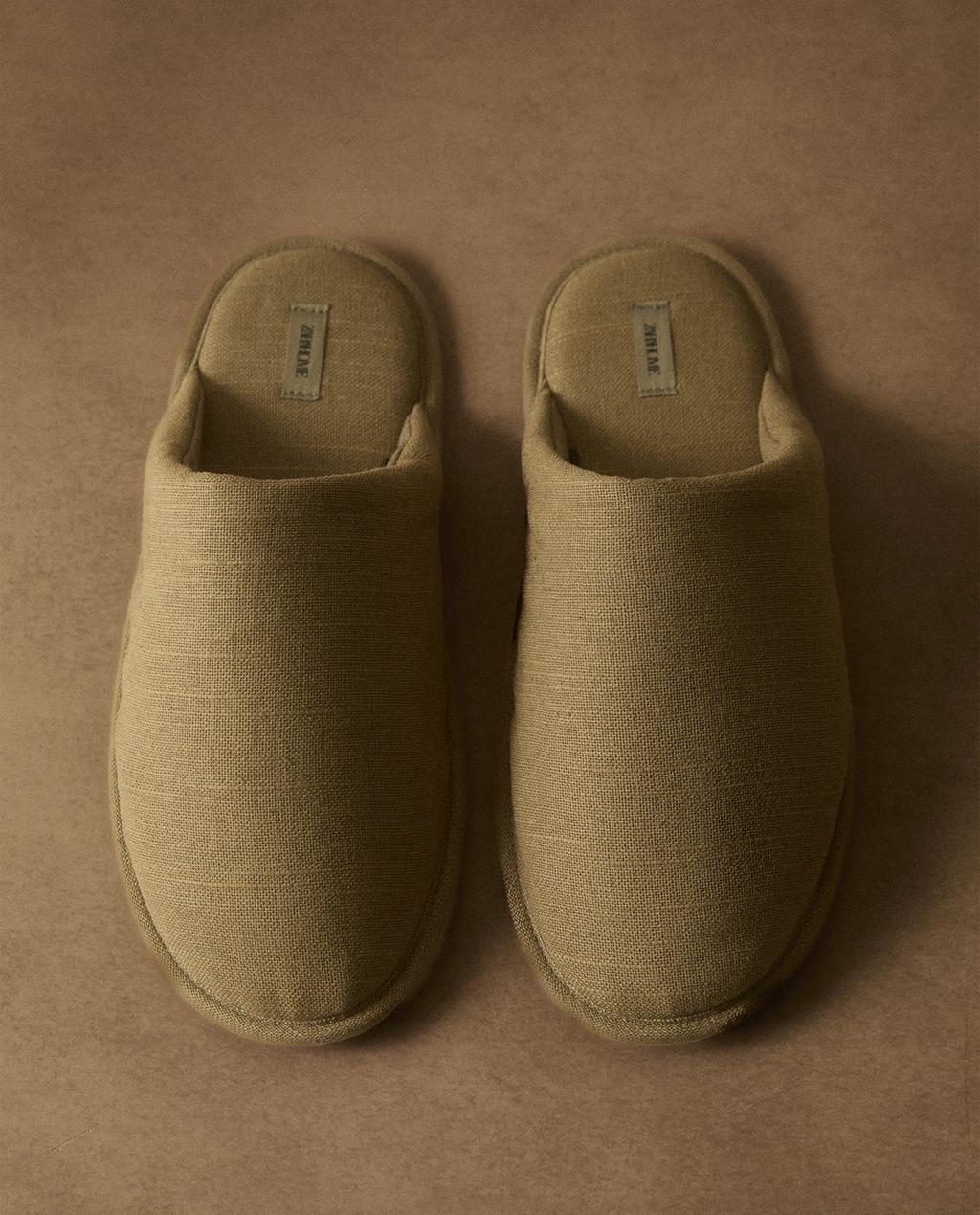 LINEN SLIPPERS