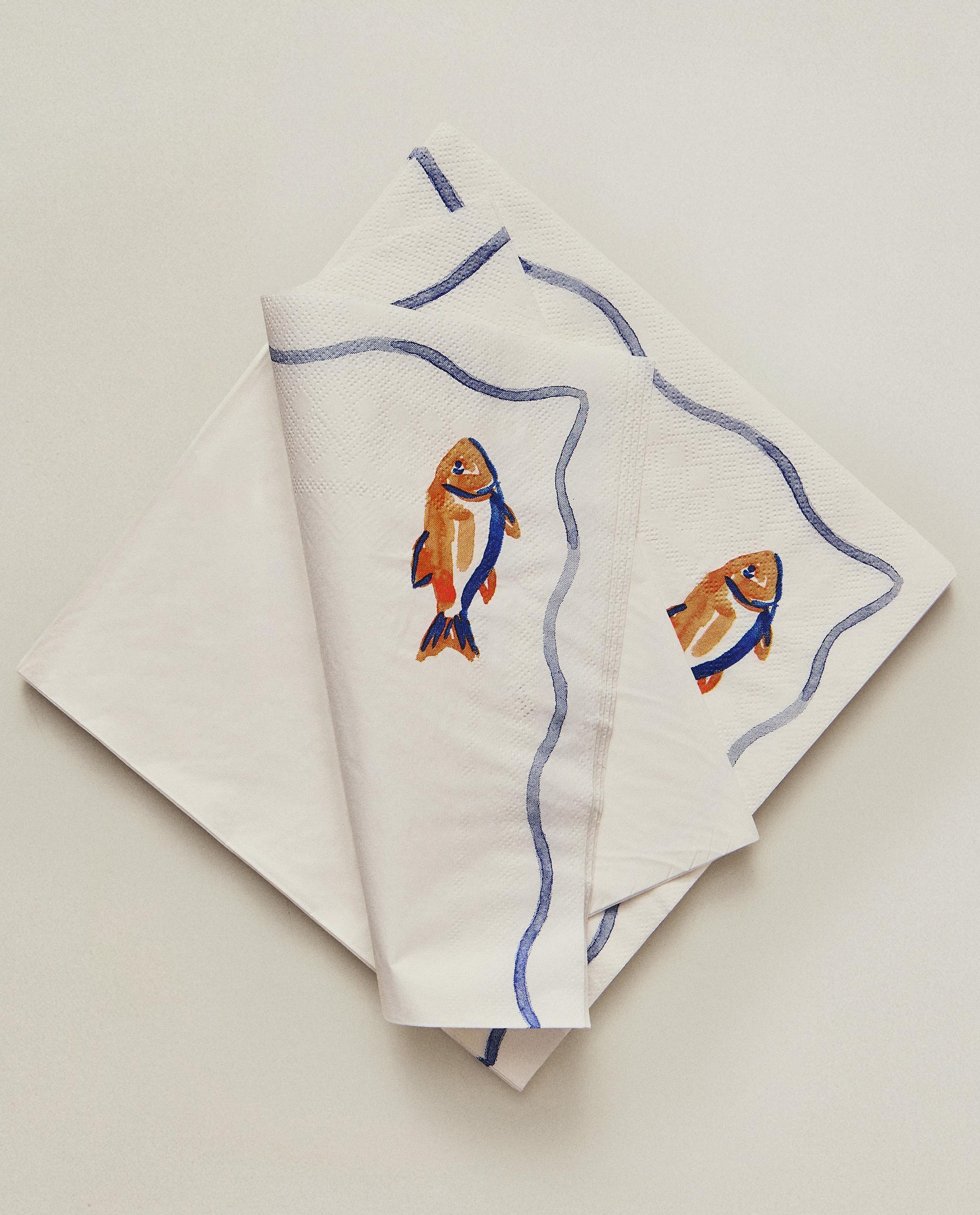 PACK OF FISH PAPER NAPKINS (PACK OF 20) product thumbnail 7